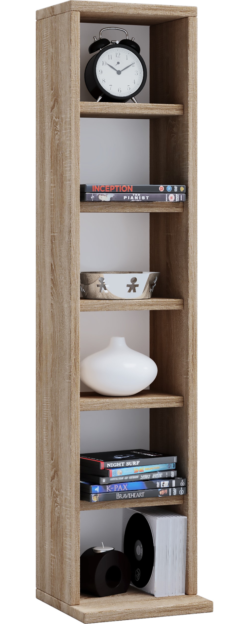 Standregal »Holz CD DVD Stand Aufbewahrung Deko Regal Elementa«