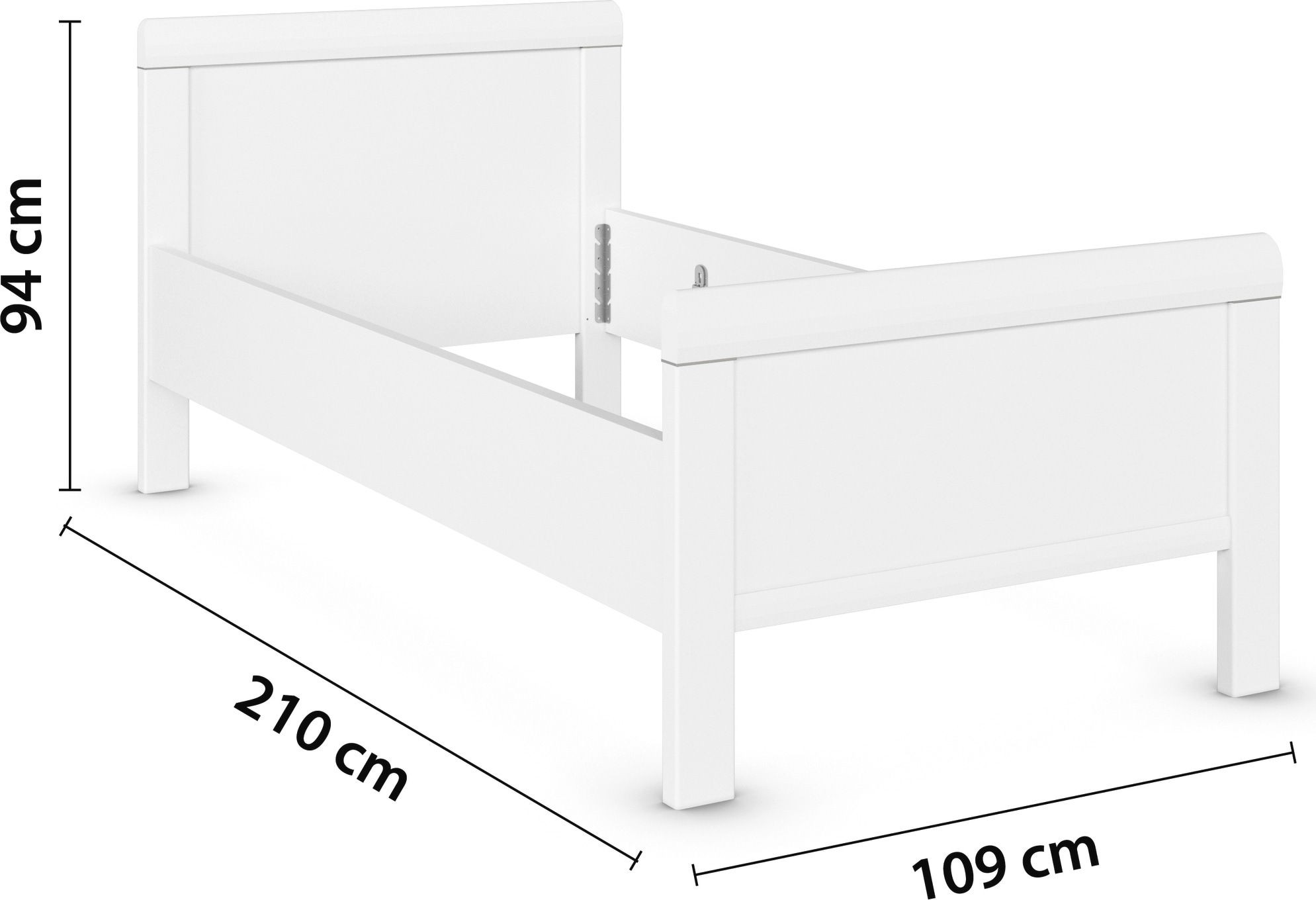 rauch Bett »Bett Einzelbett Stollenbett EVELYN«, in Komforthöhe aus Holzwerkstoff in elegantem Stil MADE IN GERMANY