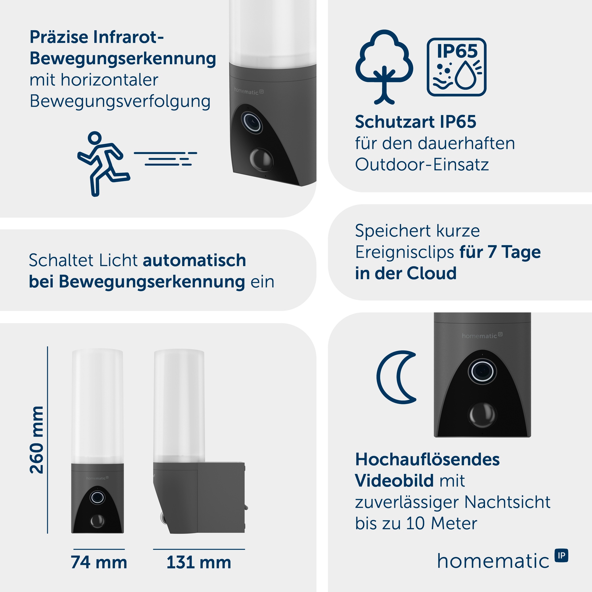 Homematic IP Überwachungskamera »Außenlichtkamera« Außenbereich