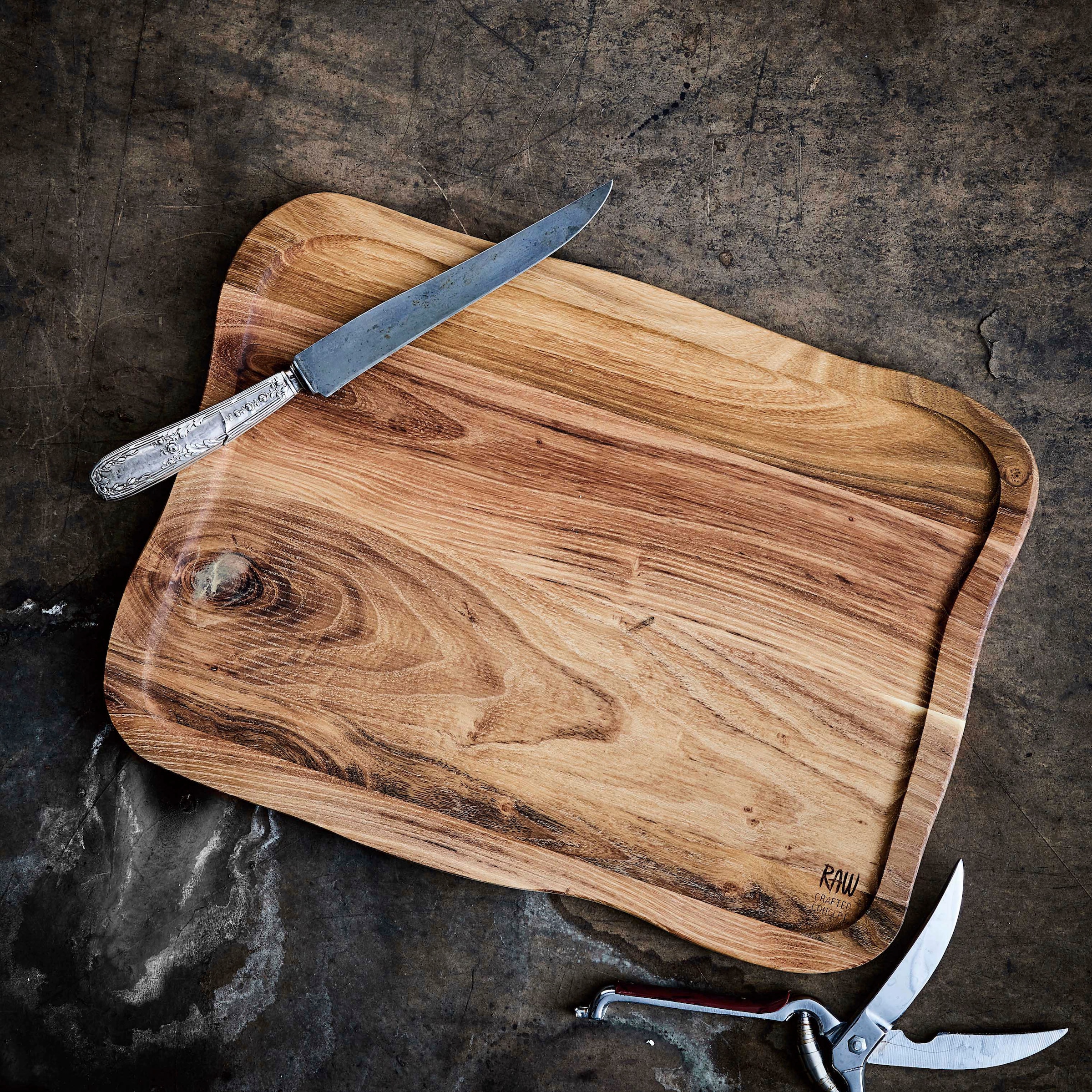 aida RAW Schneidebrett »RAW Teak«, Organische Form