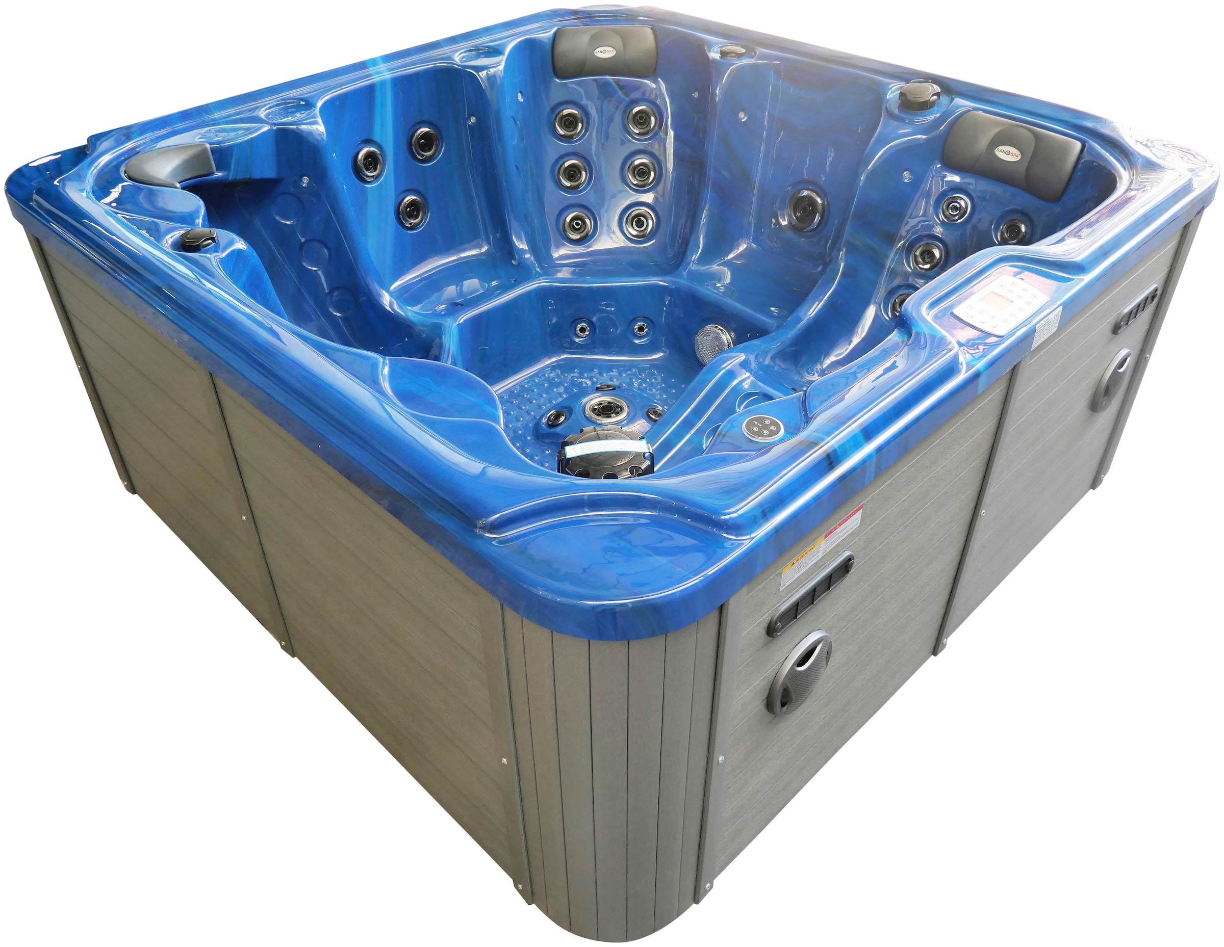 Sanotechnik Whirlpool »OASIS MAXI«, (Set), 210x210x95 cm, inkl. Einstiegsleiter und Abdeckung