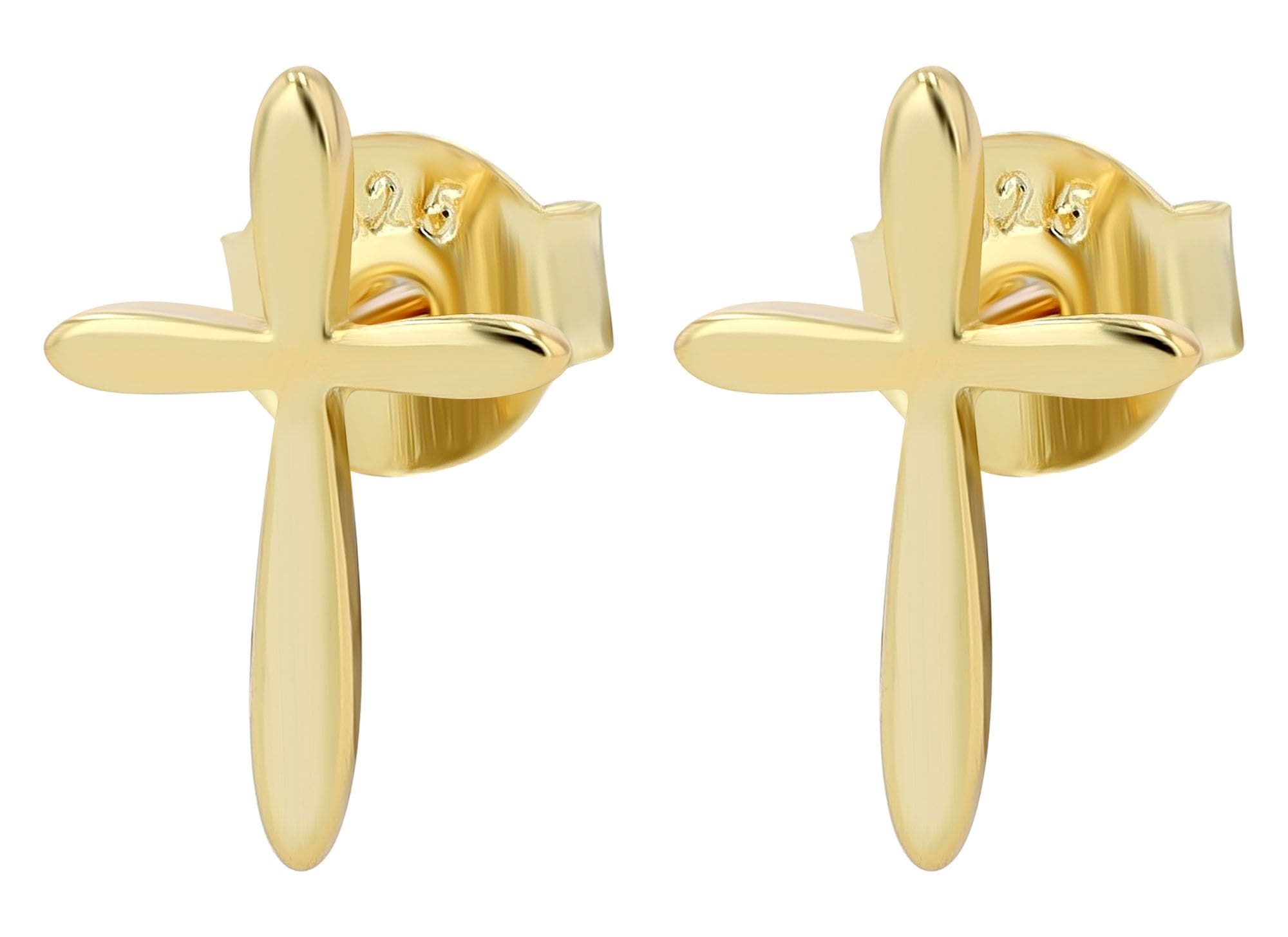 Adelia´s Paar Ohrstecker »Damen Ohrringe ¿ Ohrstecker Kreuz aus 925 Silber«