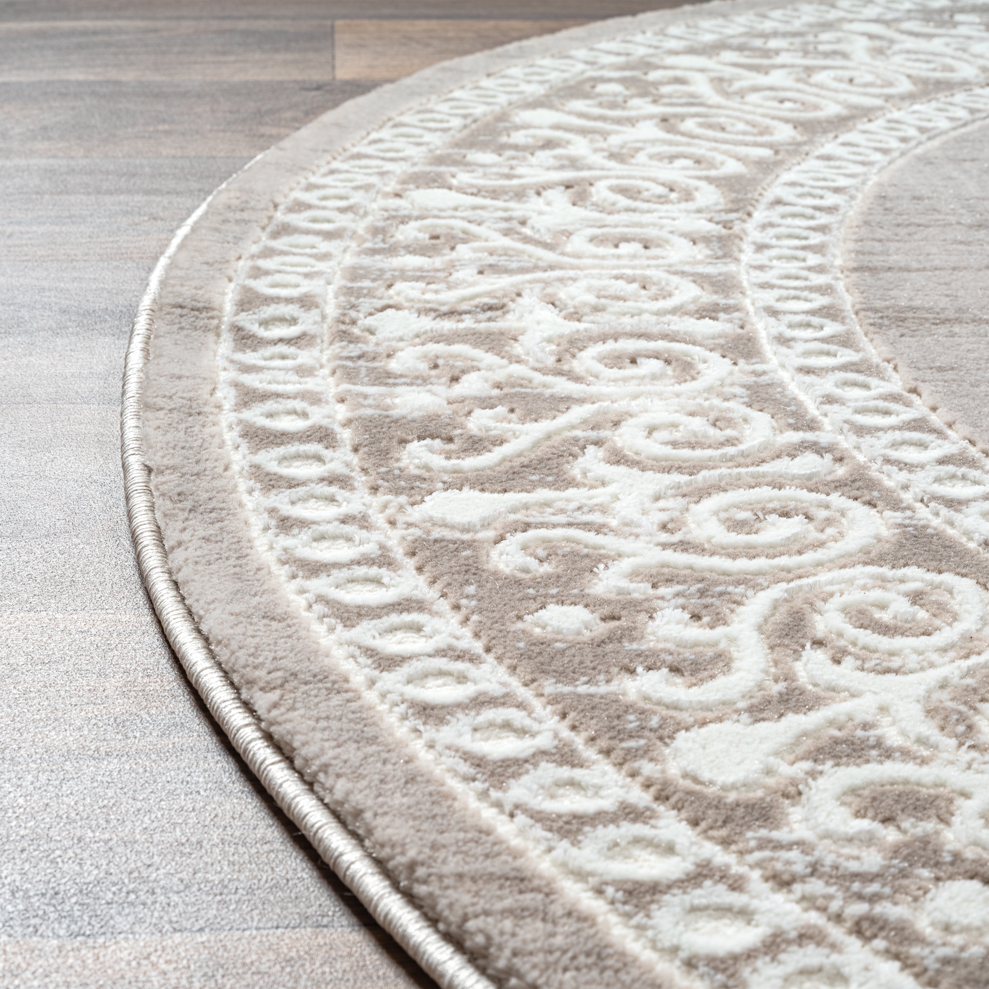 Sanat Teppich »Harmony 3204 , auch als Läufer und rund« rund 12 mm Höhe Wohnzimmer, Kurzflor, modern,  Orient Optik, Schlafzimmer