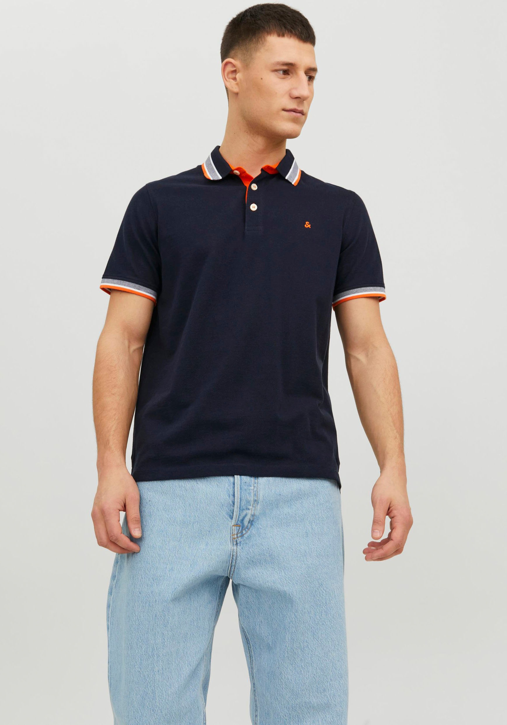 Jack & Jones Poloshirt »JJEPAULOS POLO SS NOOS«, mit Logo Stickerei