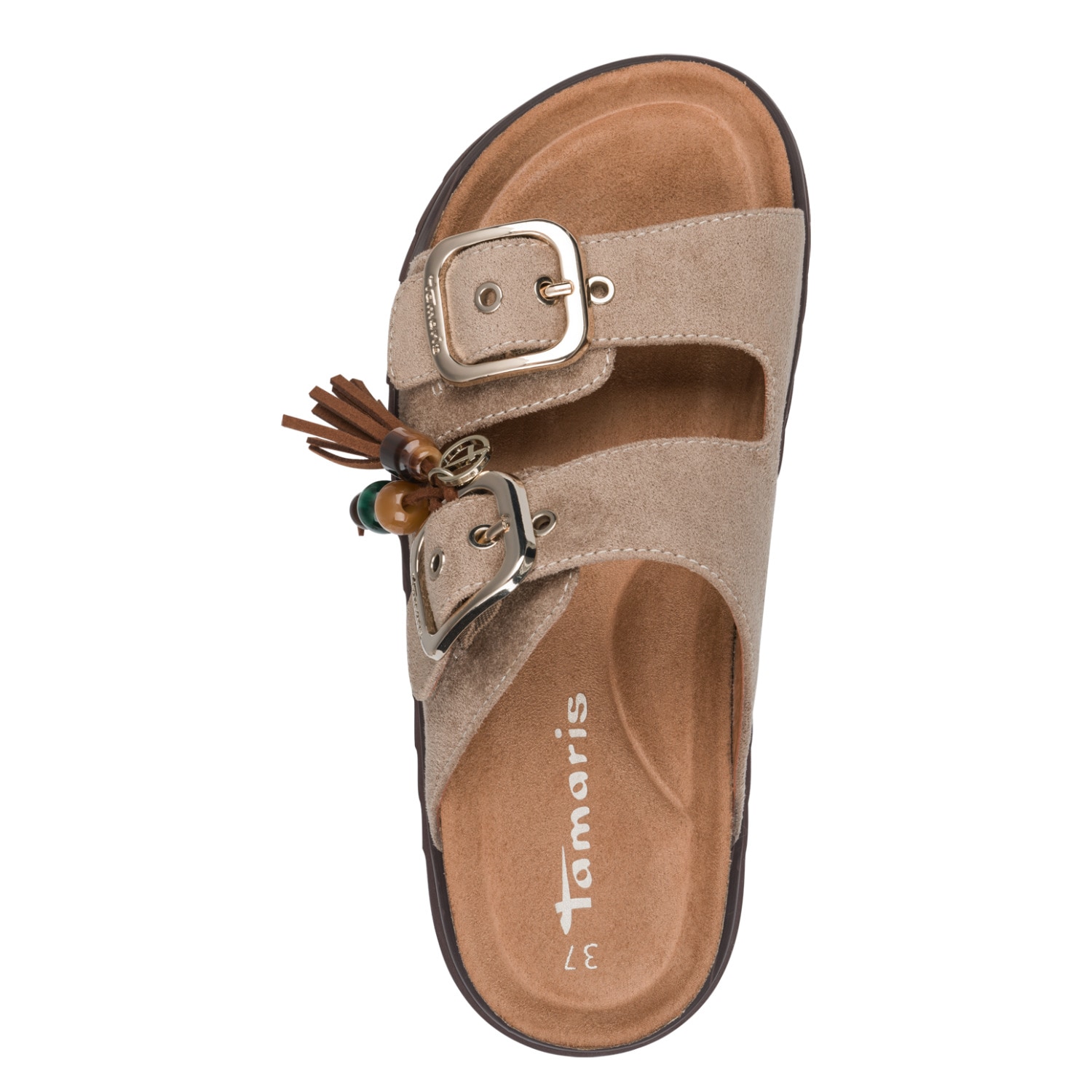 Tamaris Pantolette  Sommerschuh, Schlupfschuh mit Anhänger und Zierperlen