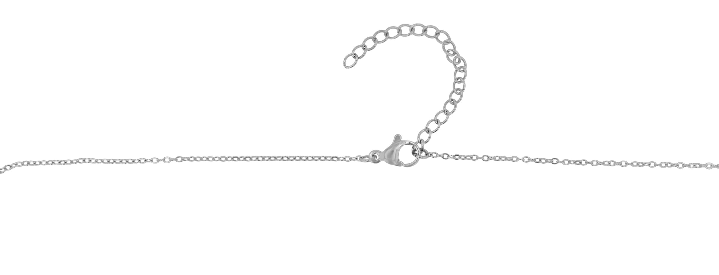 Adelia´s Gliederkette »Damen Halskette aus Edelstahl mit Kristall 43 cm«