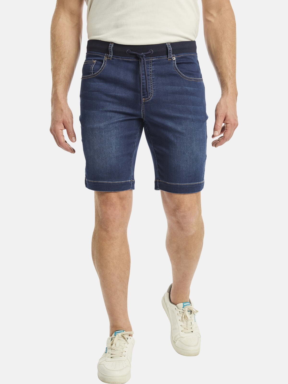 Jan Vanderstorm Shorts »Jeansshort GULLBRAND«, (1 tlg.), mit Bund aus Strick