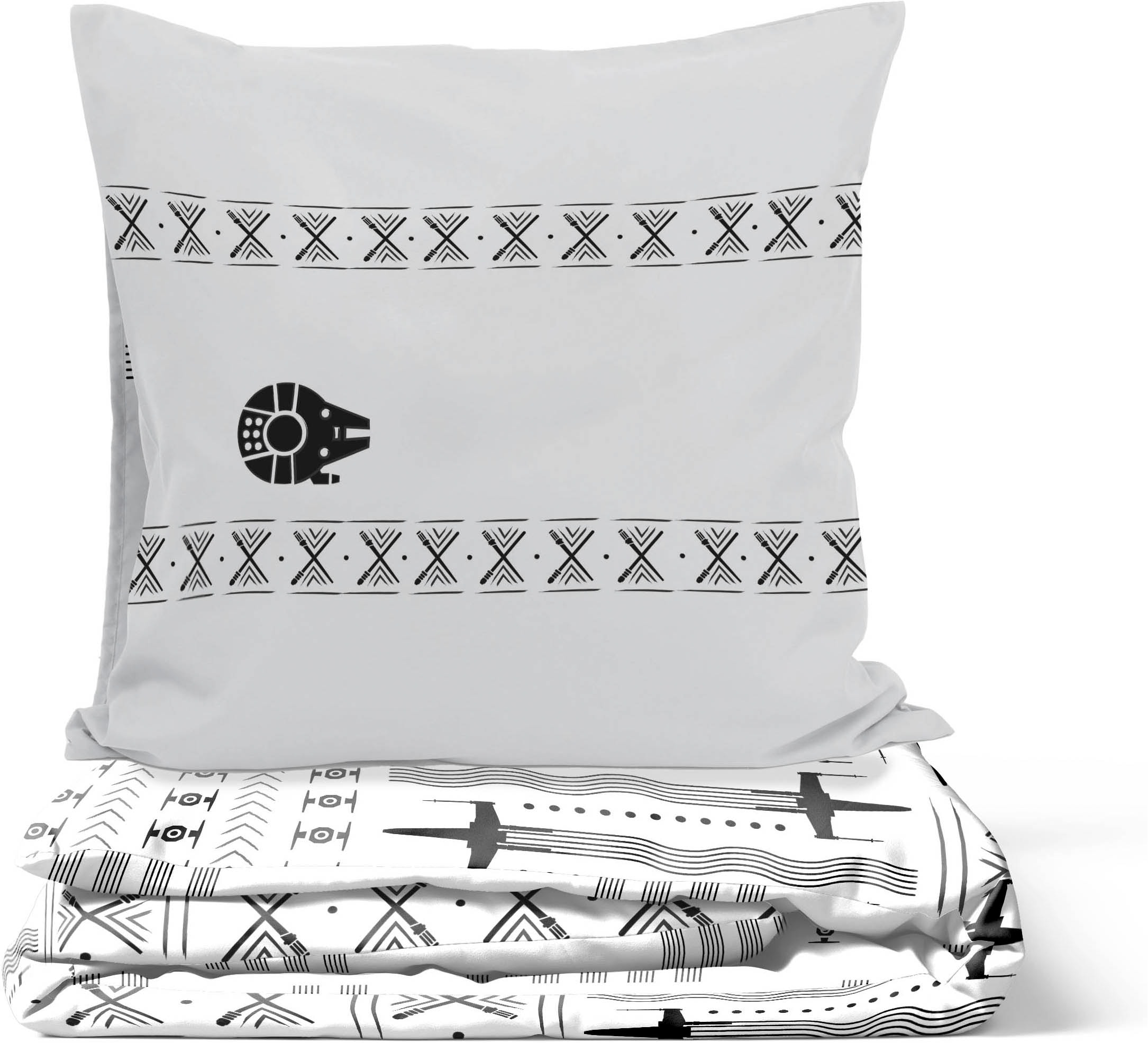 Star Wars Kinderbettwäsche »Star Wars Patterned Check« 2 100% Baumwolle