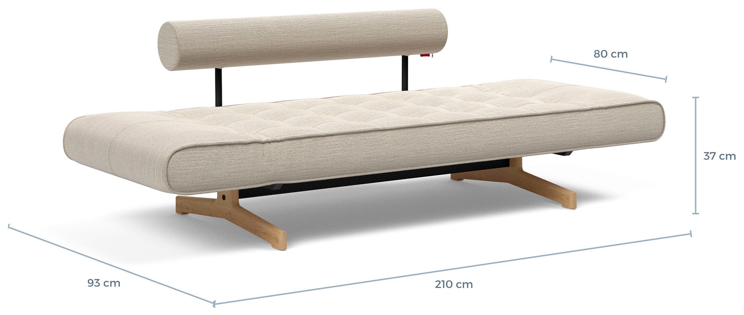 INNOVATION LIVING ™ 3-Sitzer »Ghia Schlafsofa, Couch mit Wohlfühl-Faktor« eine große Liegefläche mit geringer Stellfläche, beidseitig abklappbar