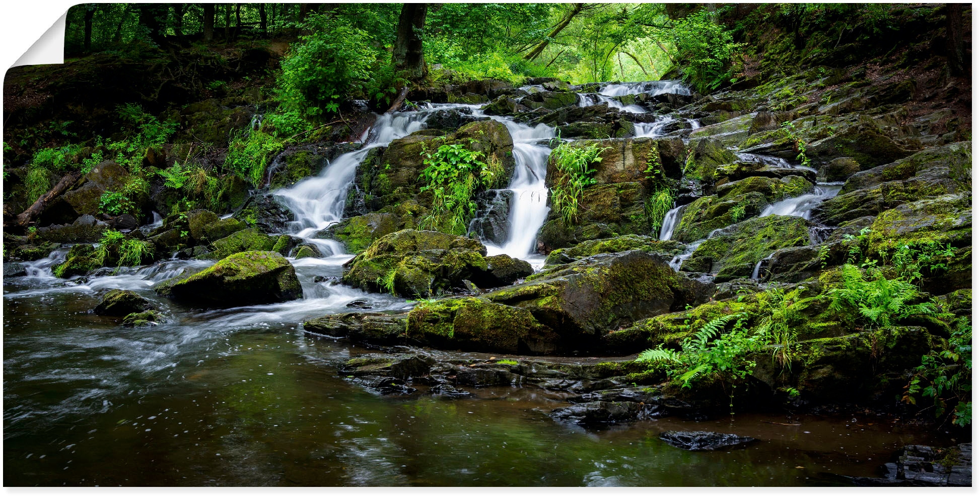 Artland Wandbild »Wasserfall Panorama«, Wasserfallbilder, (1 St.), als Leinwandbild, Poster in verschied. Größen