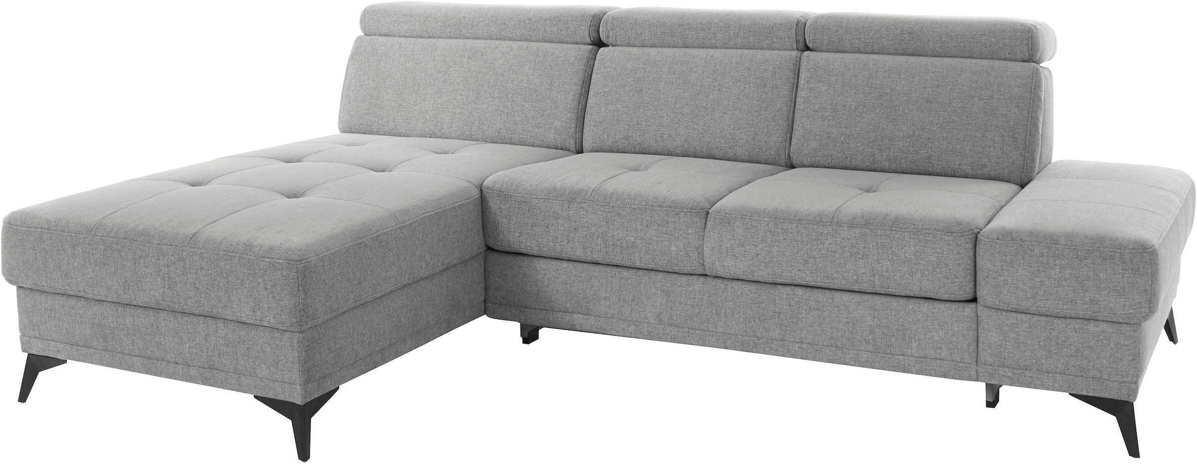INOSIGN Ecksofa »Cardiz L-Form«, inkl.Kopfteilverstellung und Federkern wahlweise mit Bettfunktion
