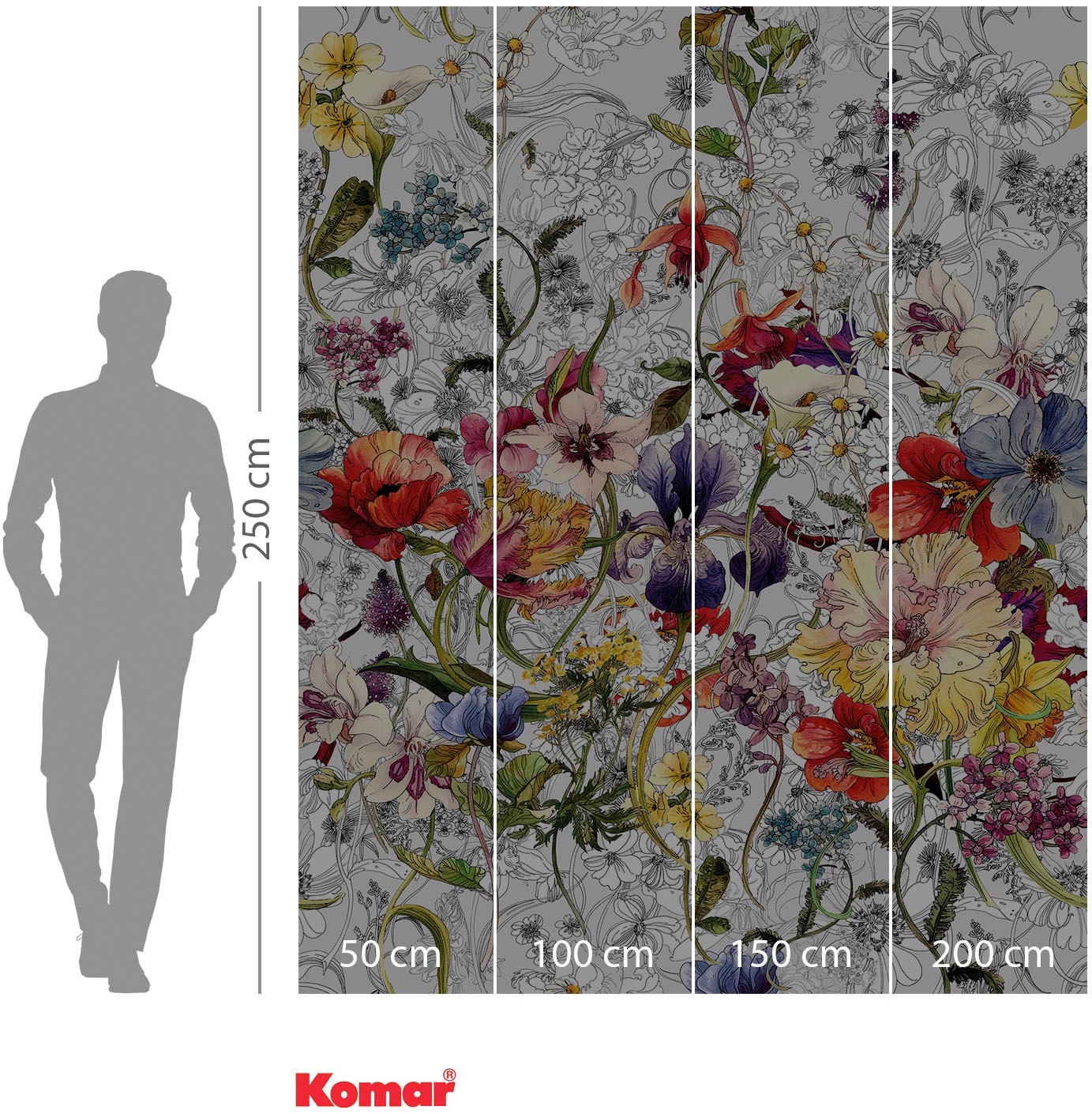 Komar Fototapete »Vlies Fototapete - Flora - Größe 200 x 250 cm« Motiv | bedruckt glatt