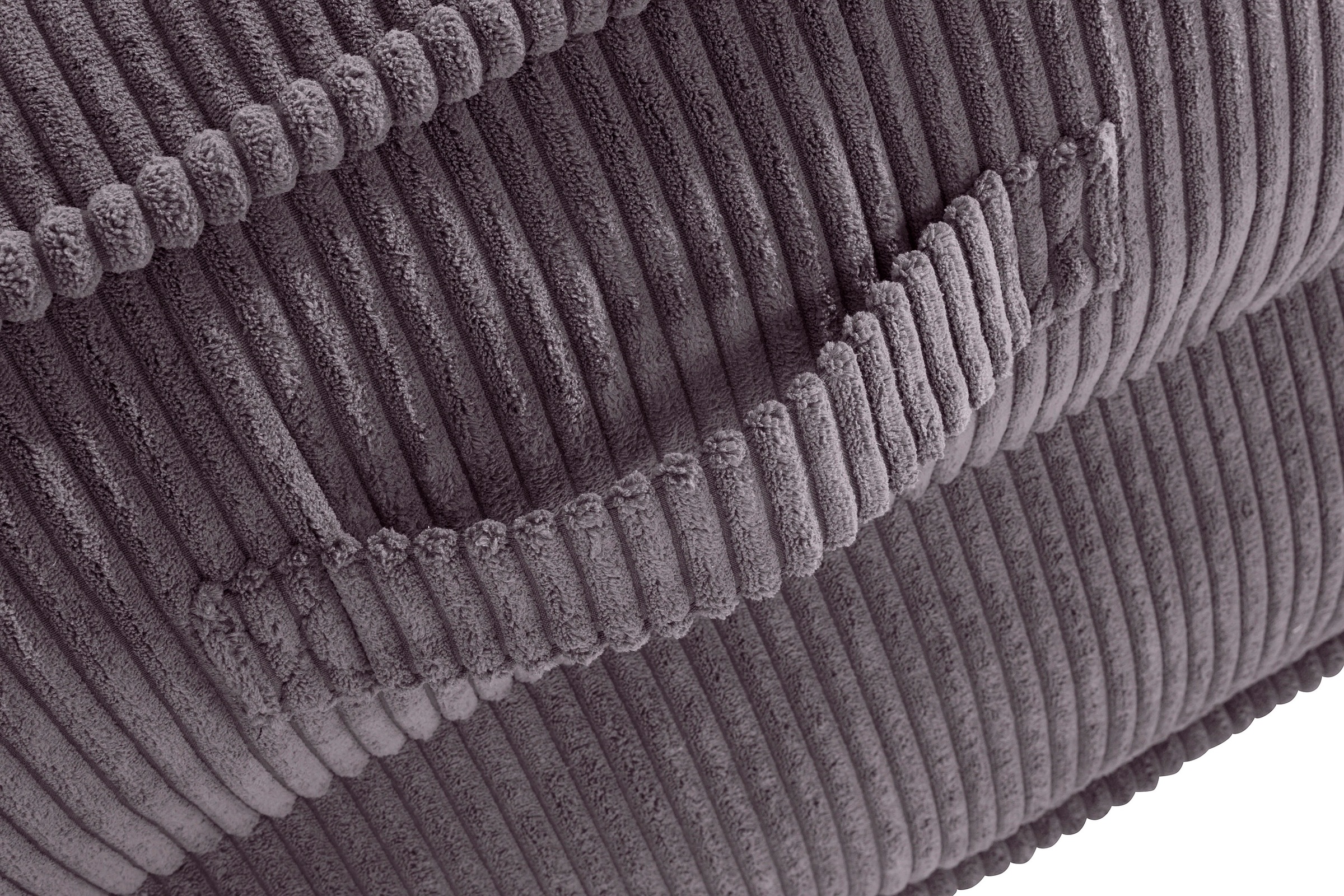 INOSIGN Sessel »Pia« Loungesessel aus Cord, in 2 Größen, Pouf-Funktion.