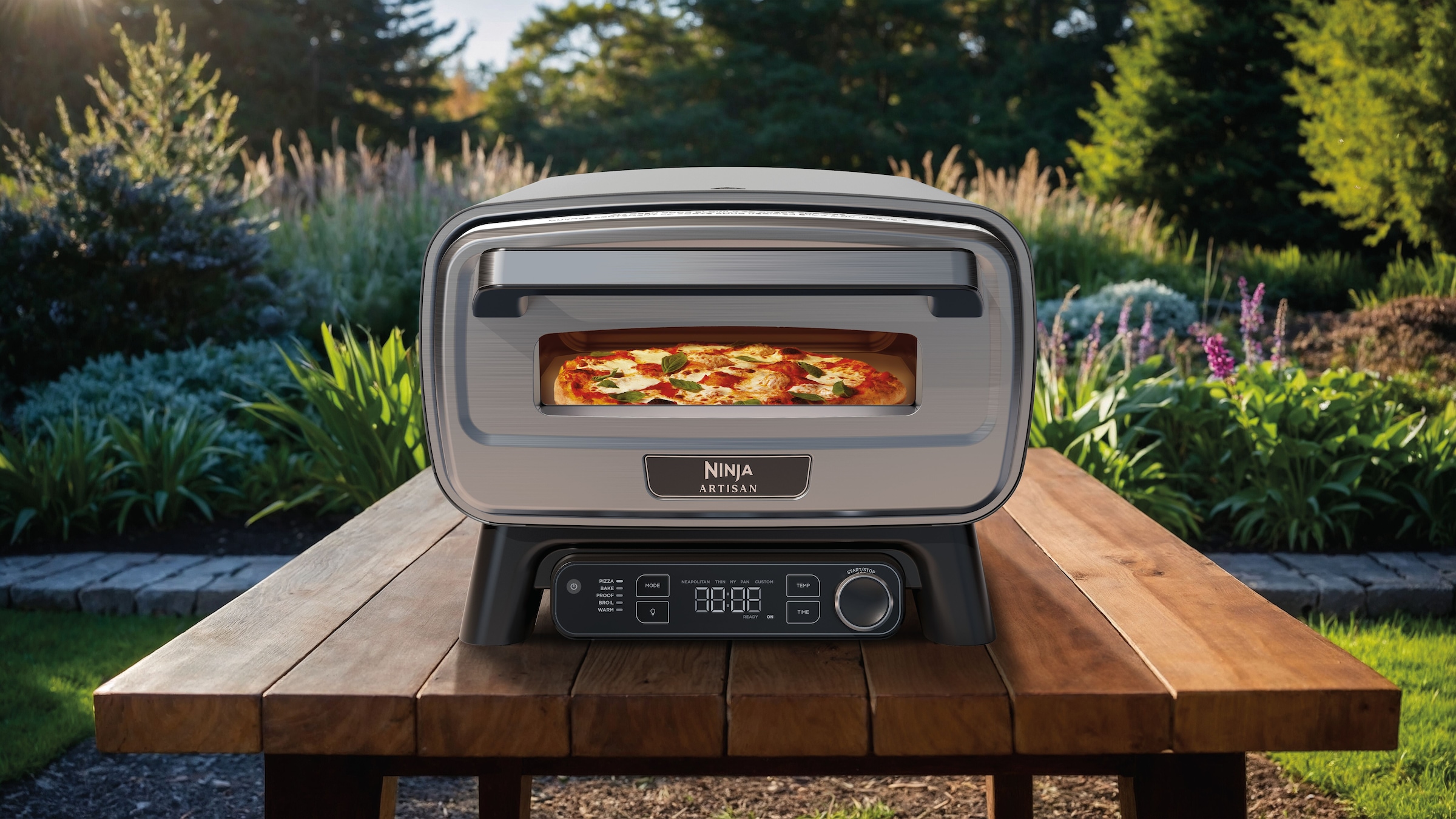 NINJA Pizzaofen »Artisan Outdoor-Elektro-Pizzaofen/Heißluftfritteuse MO201EU«
