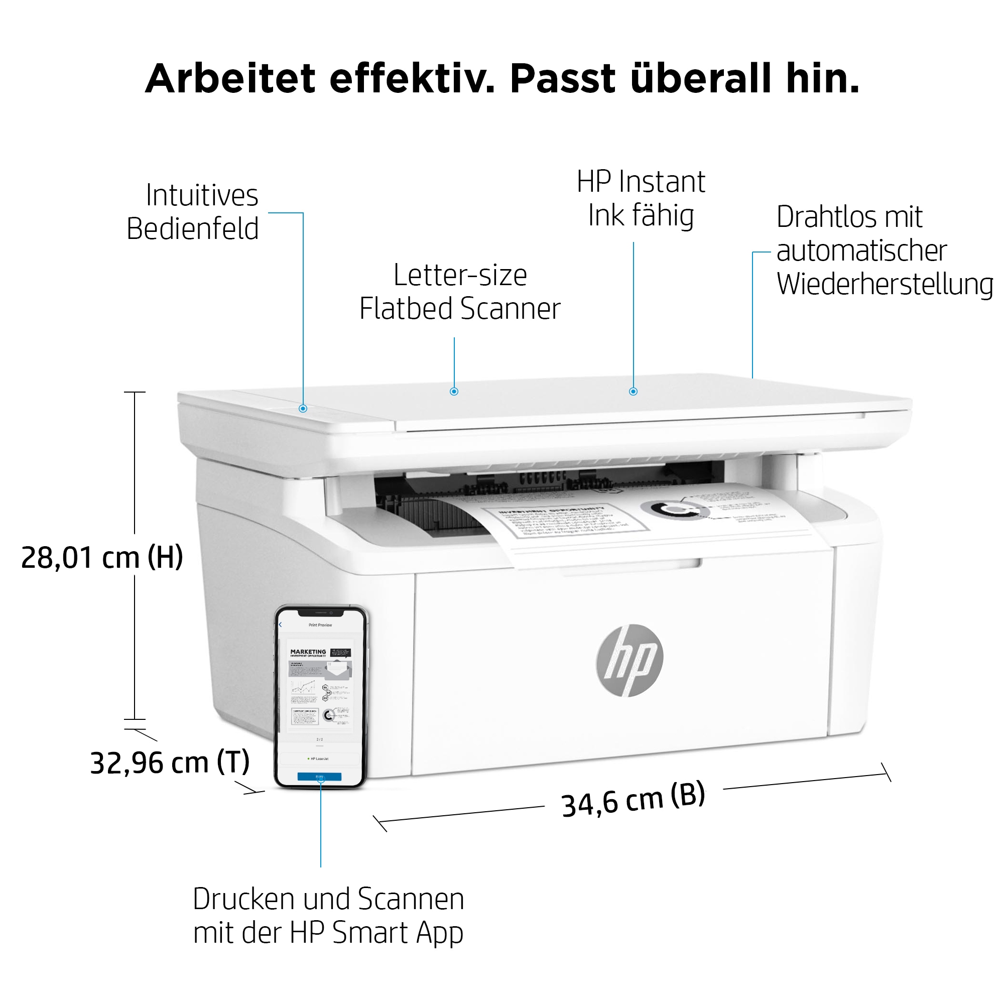 HP Multifunktionsdrucker »LaserJet MFP M140w Drucker«, HP+ Instant Ink  kompatibel im OTTO Online Shop