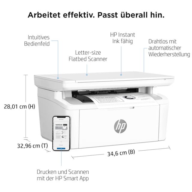 HP Multifunktionsdrucker »LaserJet MFP M140w Drucker«, HP+ Instant Ink  kompatibel im OTTO Online Shop