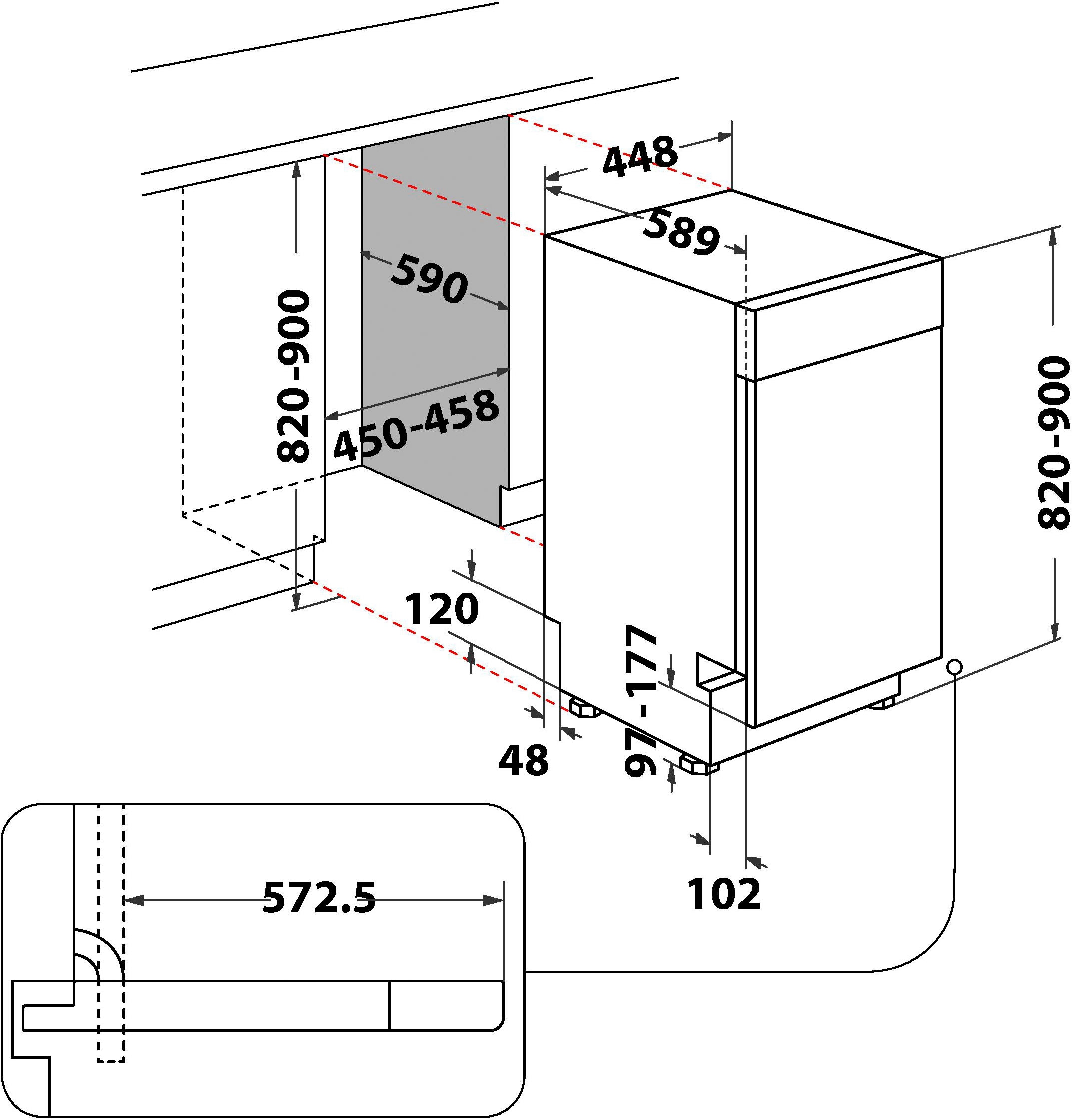 Privileg Unterbaugeschirrspüler »PV2UC10BS7A0S«, 10 Maßgedecke, Auto Door - automatisches Türöffnungssystem (abschaltbar)