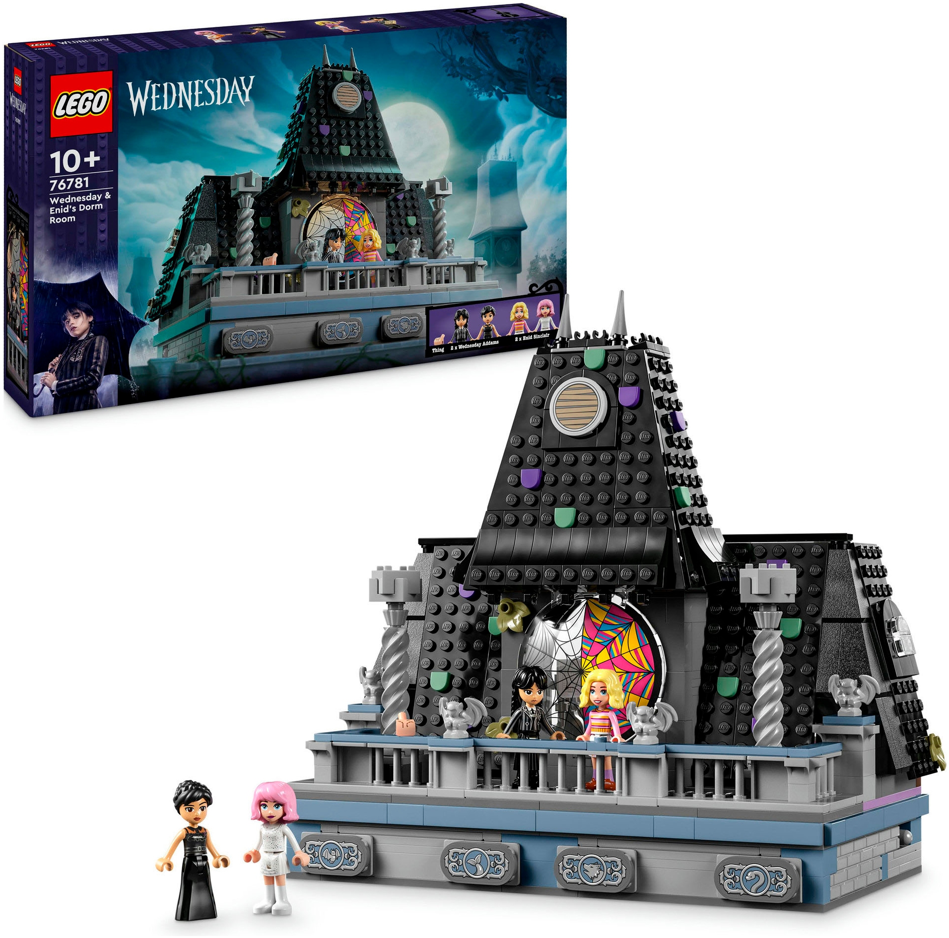 LEGO® Konstruktionsspielsteine »Wednesdays und Enids Zimmer im Studentenwohnheim (76781)«, (750 St.), LEGO Wednesday; Made in Europe