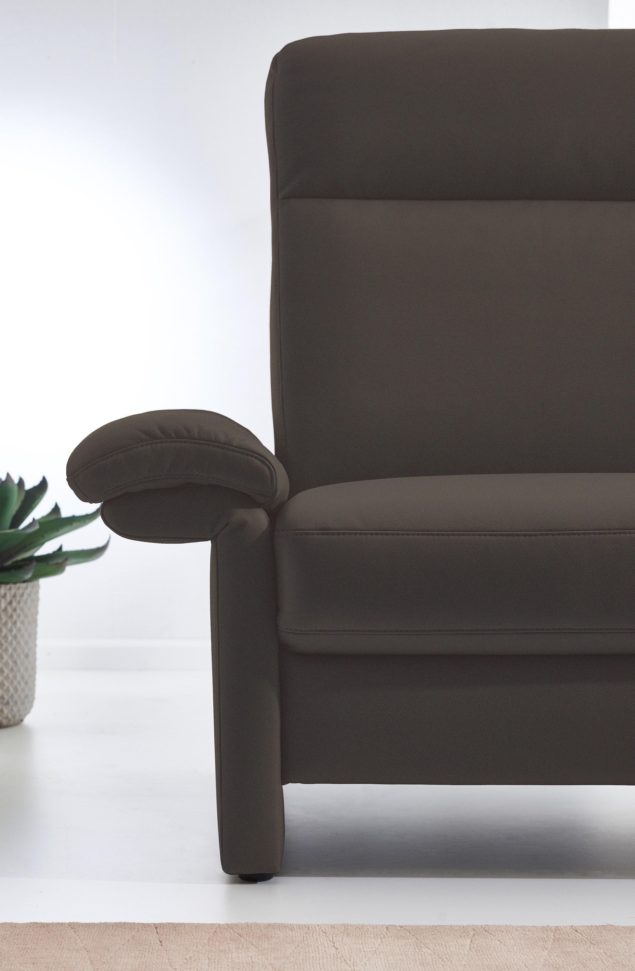 Places of Style 3-Sitzer »Senise, Breite 202 cm«, mit Armverstellung, Federkern