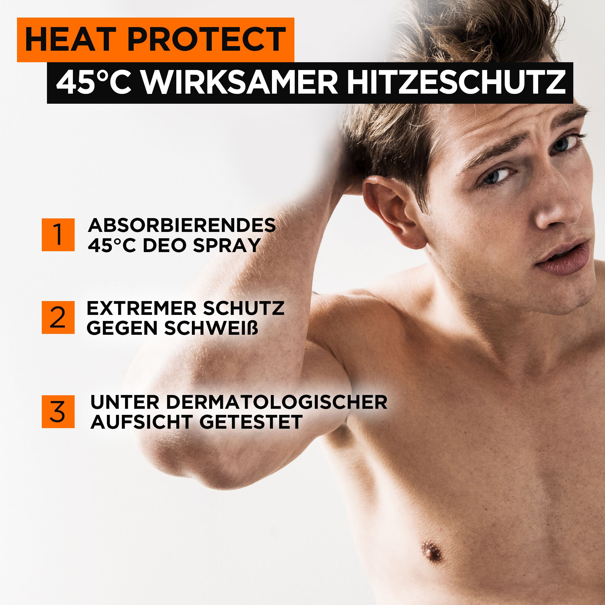 L'ORÉAL PARIS MEN EXPERT Deo-Spray »Deo Spray Heat Protect 45°C«, (Packung, 6 tlg.), mit hoher Zuverlässigkeit