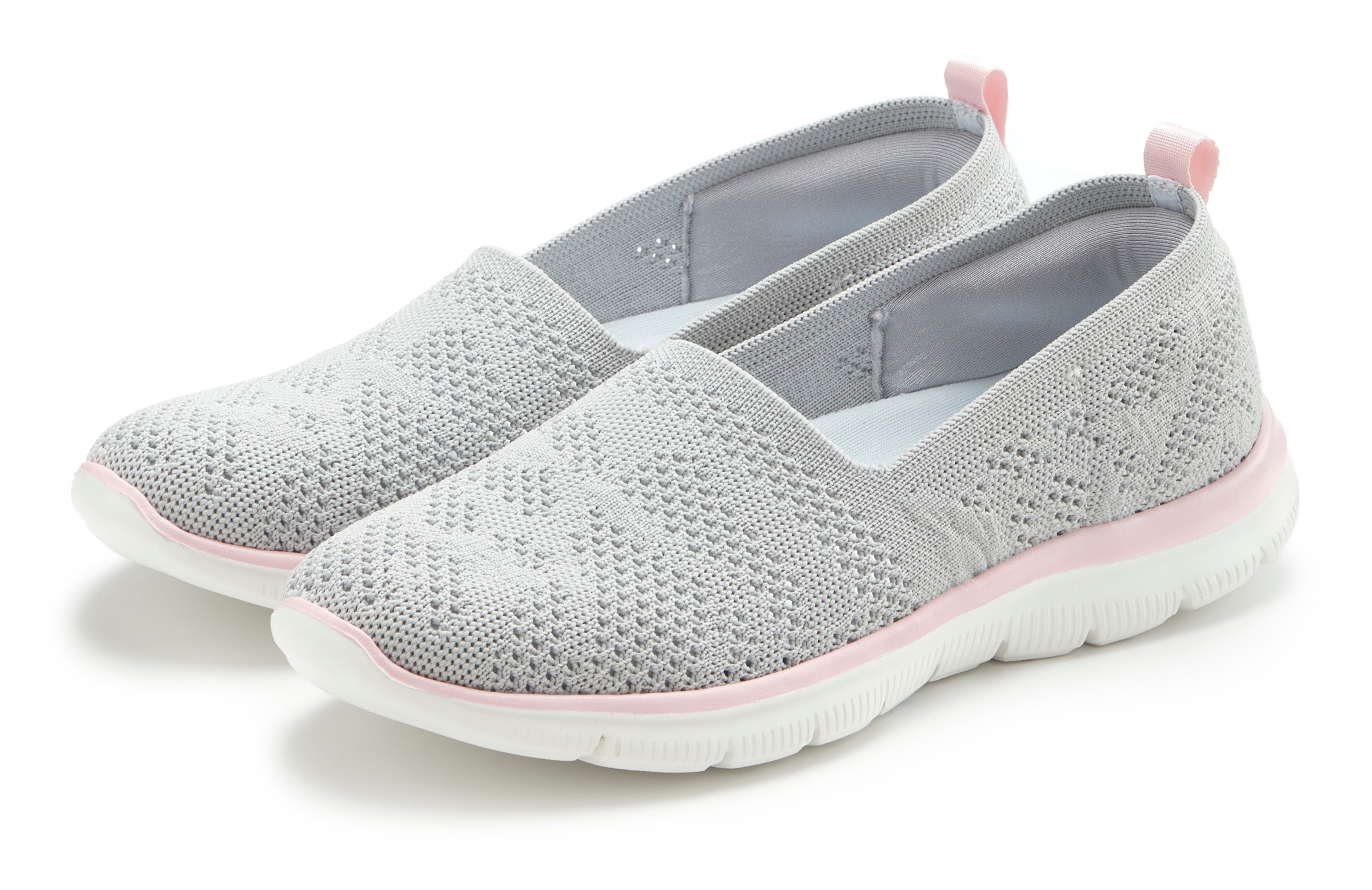 LASCANA Slipper »Ballerina, Sneaker, Freizeitschuh, Slip-On-Sneaker,«  zum Reinschlüpfen, ultraleicht VEGAN