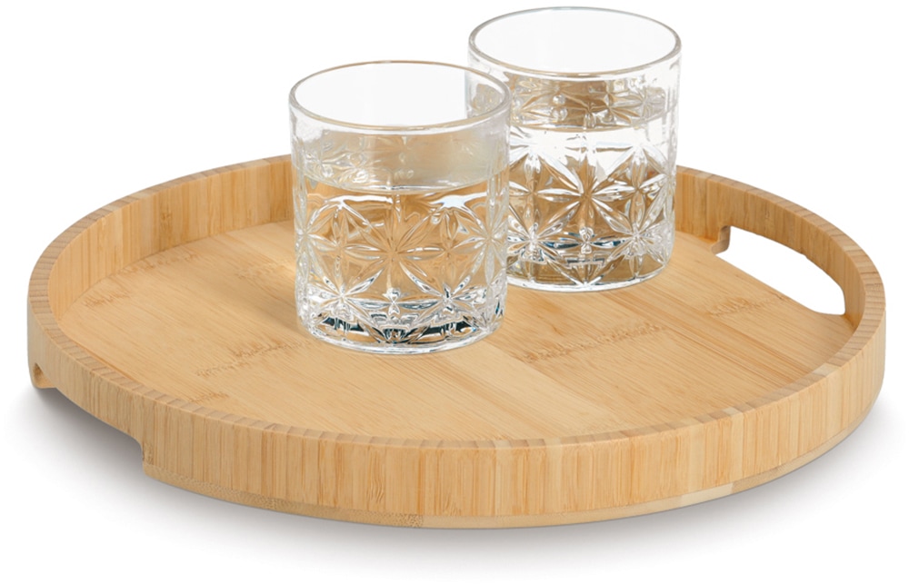 Zeller Present Tablett »Serviertablett, Bambus« pflegeleicht, einfacher Transport