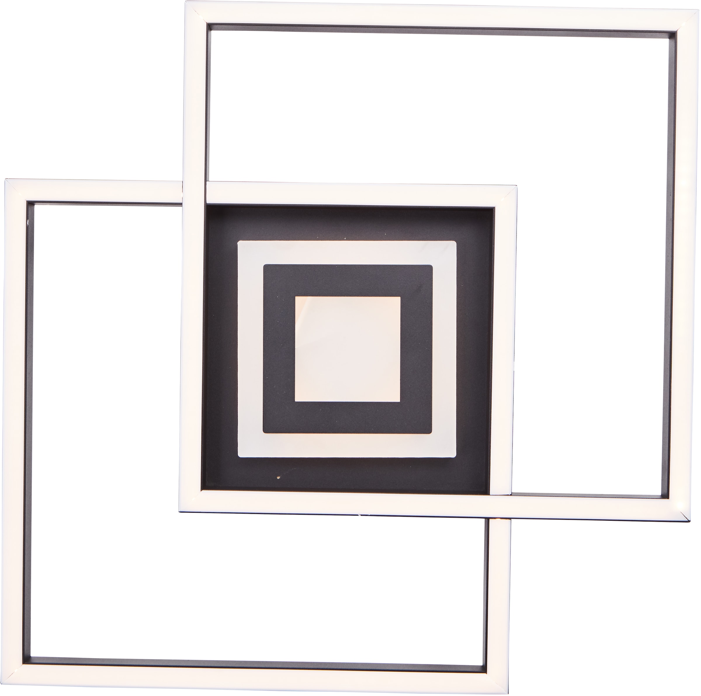 Brilliant LED Deckenleuchte »Metis«, 1 flammig, Leuchtmittel LED-Modul | LED fest integriert, 40 x 30 cm, 3-Stufen dimmbar, 3600 lm, warmweiß, Metall, schwarz