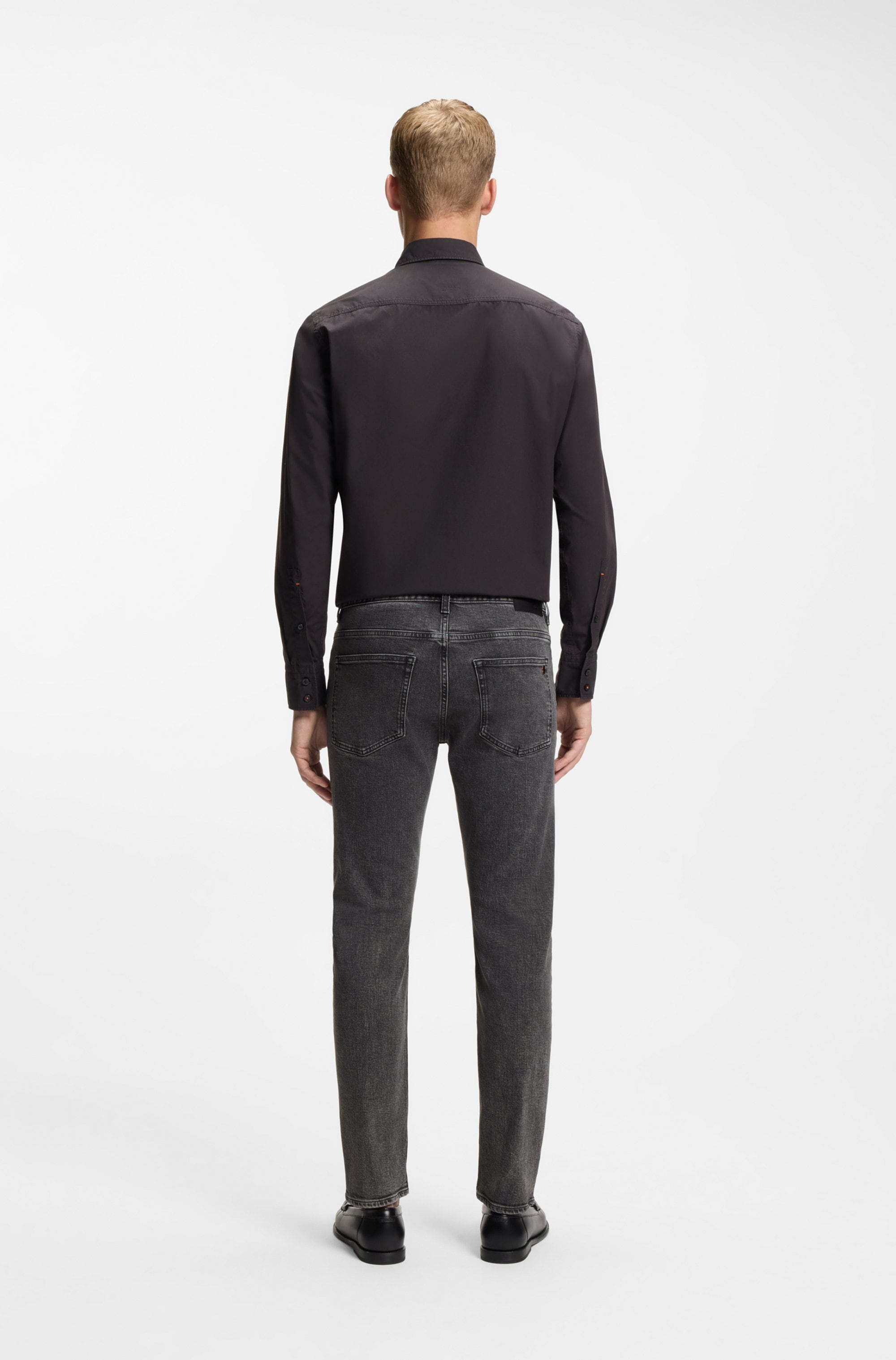 BOSS ORANGE Slim-fit-Jeans »DELAWARE BO« mit BOSS Leder-Badge