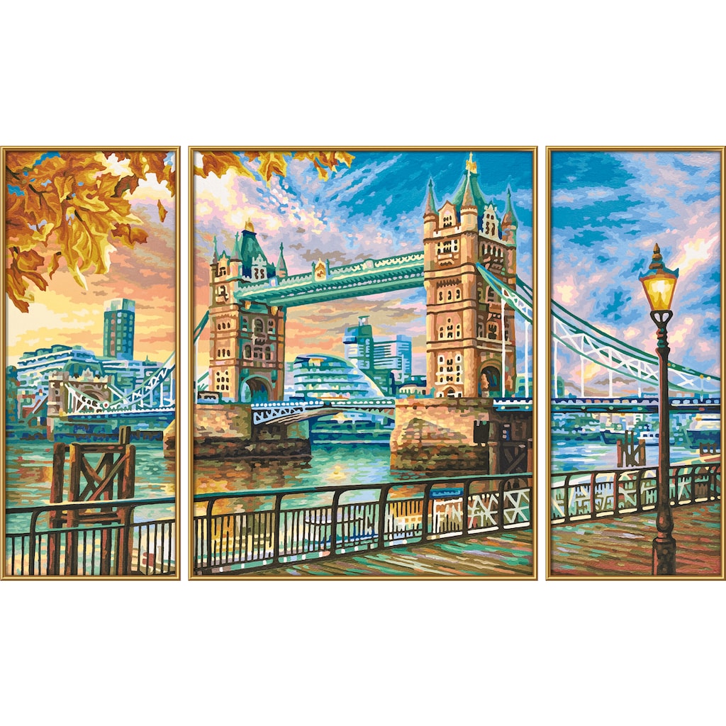 Schipper Malen nach Zahlen »Meisterklasse Triptychon - London - Tower Bridge«