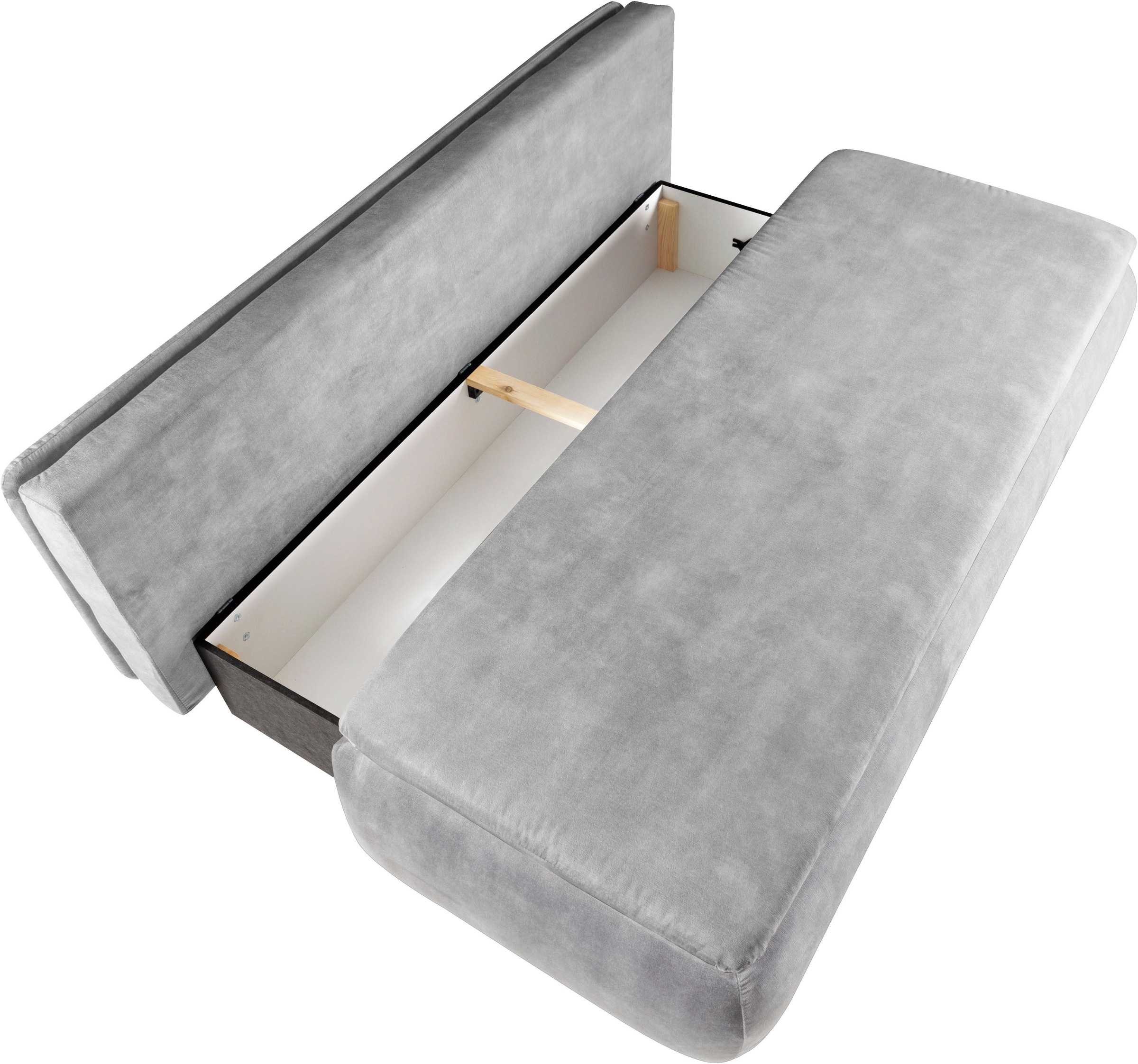 WERK2 Schlafsofa »Tekla LED, Bettcouch Breite 206cm, Liegefläche 200/140cm,«, 2-Sitzer Schlafcouch mit Bettkasten & stylischer RGB-LED-Beleuchtung