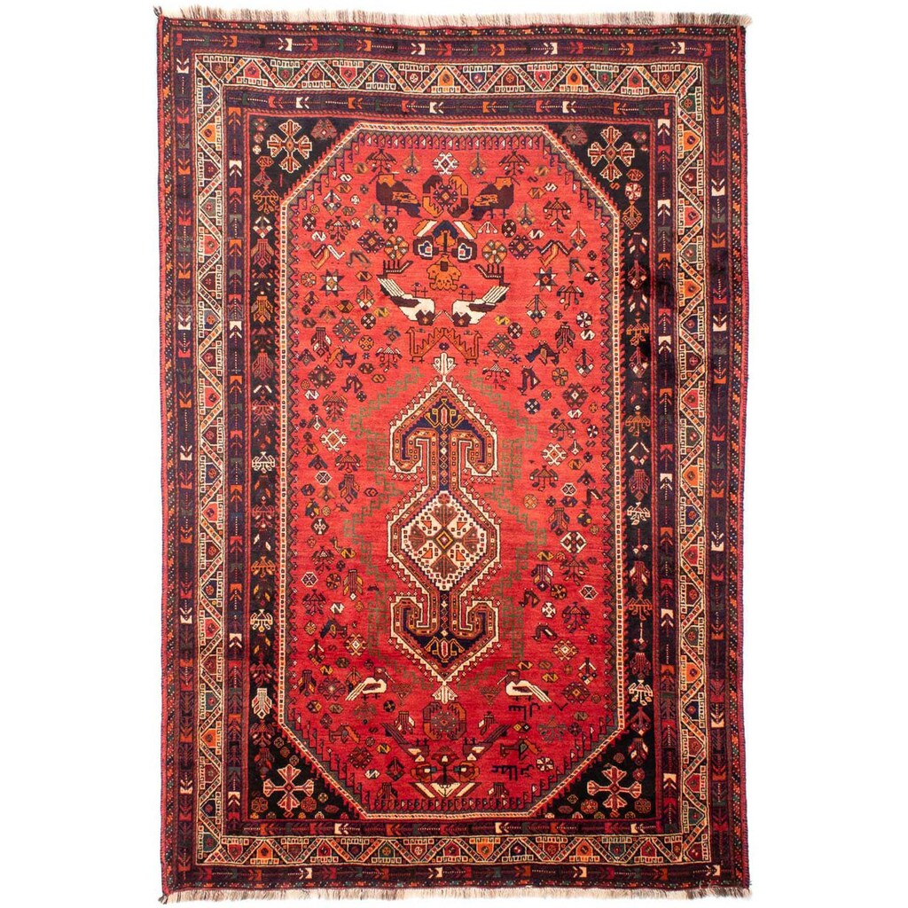 morgenland Wollteppich »Shiraz Medaillon Rosso 305 x 205 cm«, rechteckig