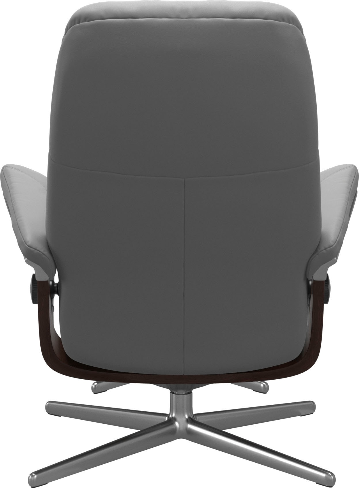 Stressless® Relaxsessel »Consul« Set, Relaxsessel mit Hocker,  mit Hocker, mit Cross Base, Größe S, M & L, Holzakzent Braun