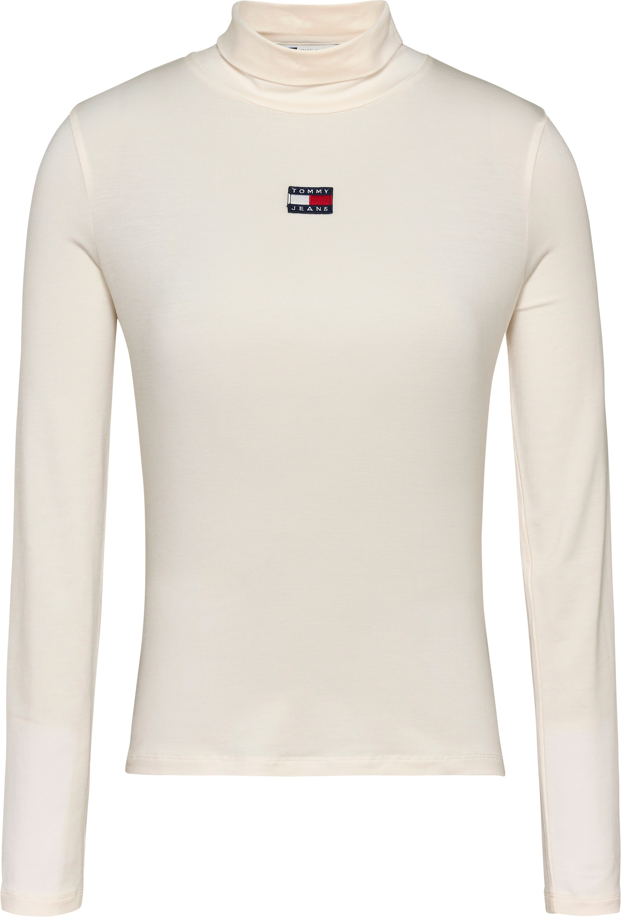 Tommy Jeans Langarmshirt »TJW SLIM BADGE MOCKNECK«, mit Logo-Badge