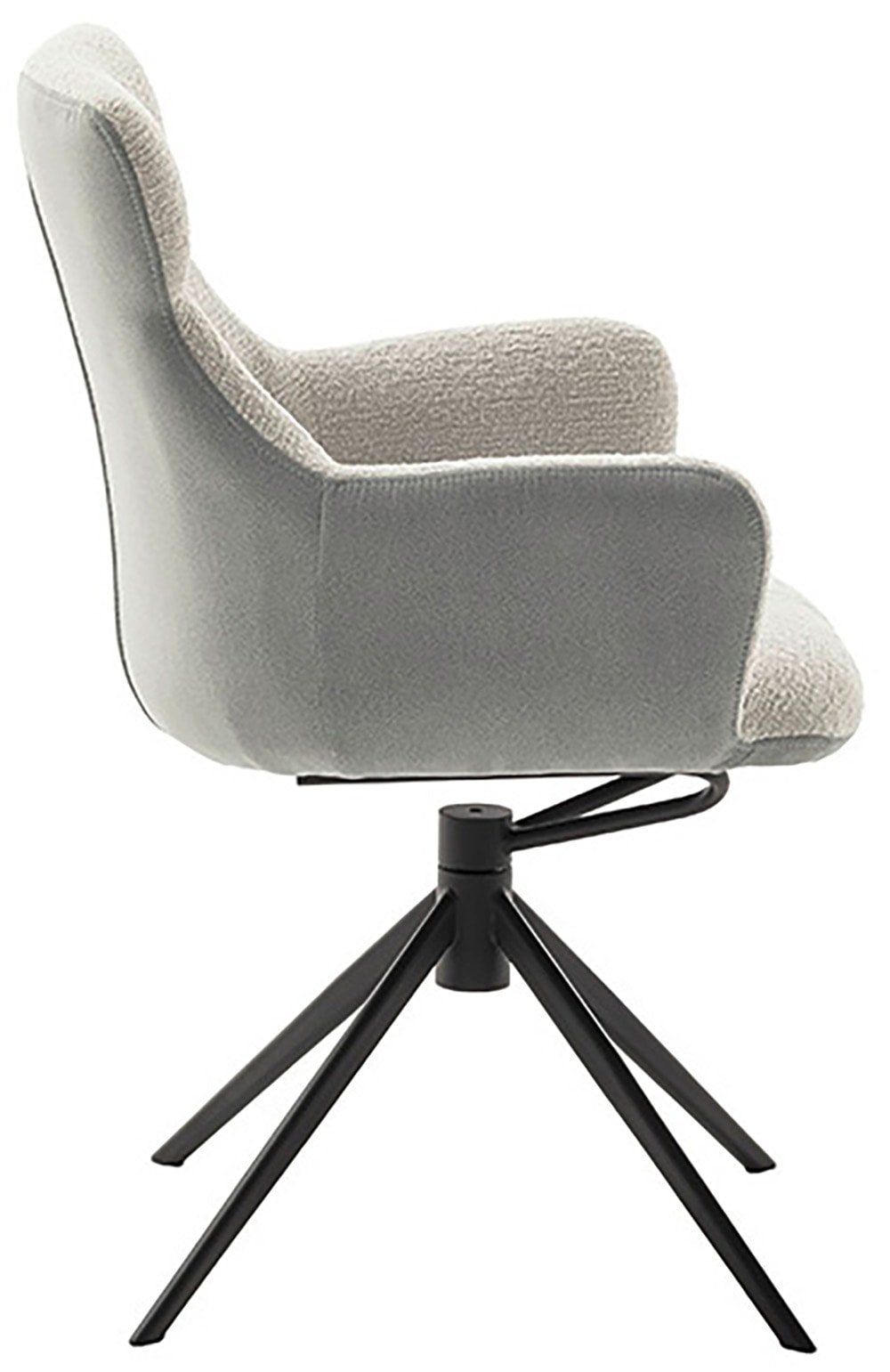 MCA furniture Esszimmerstuhl, Feingewebe, (2er-Set), drehbar 360°, Dreh- & Schwingfunktion, Sitzhöhe ca. 50 cm