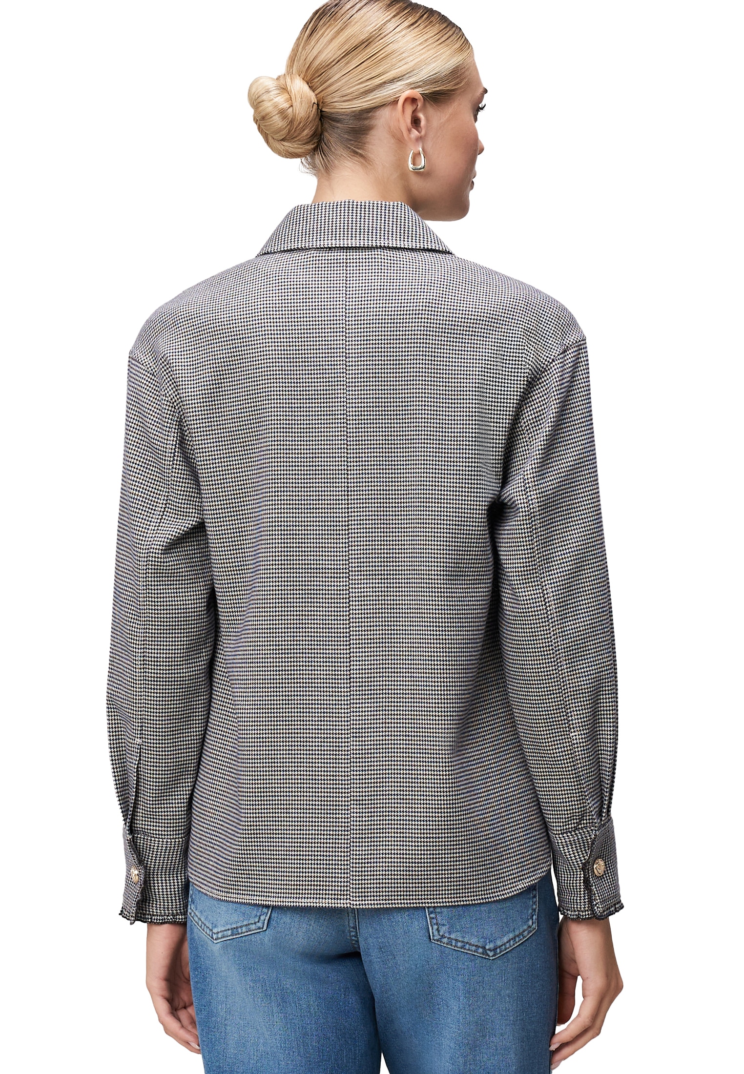 Zero Hemdbluse »Hemdbluse mit Hahnentrittmuster«