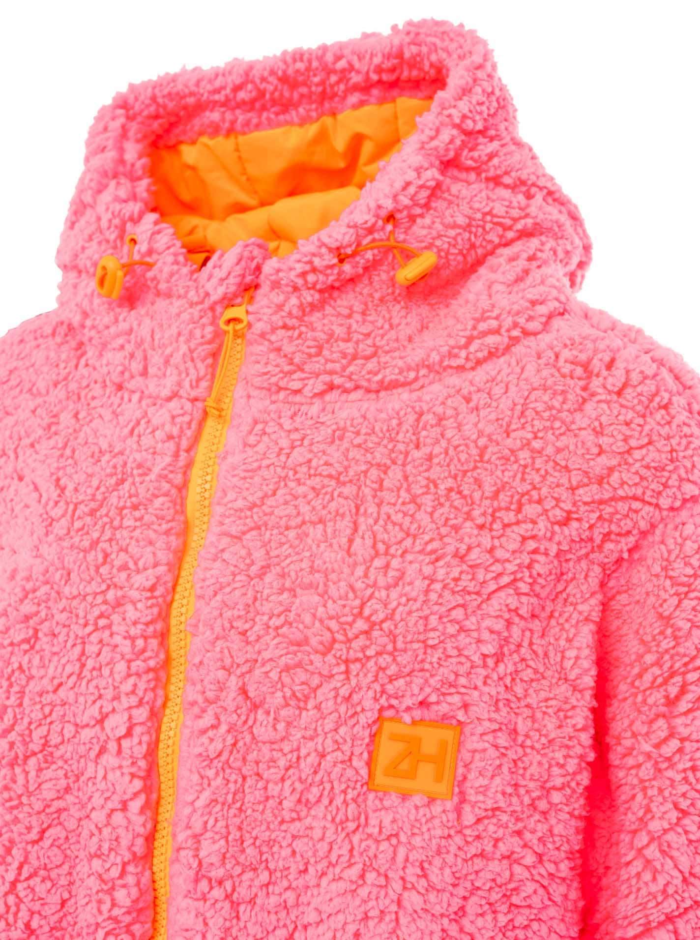 Zwillingsherz Kurzmantel »"Oversize Teddy Windjacke ZH"« weiches Teddy-Material, Kapuze, Reißverschluss, seitliche Taschen