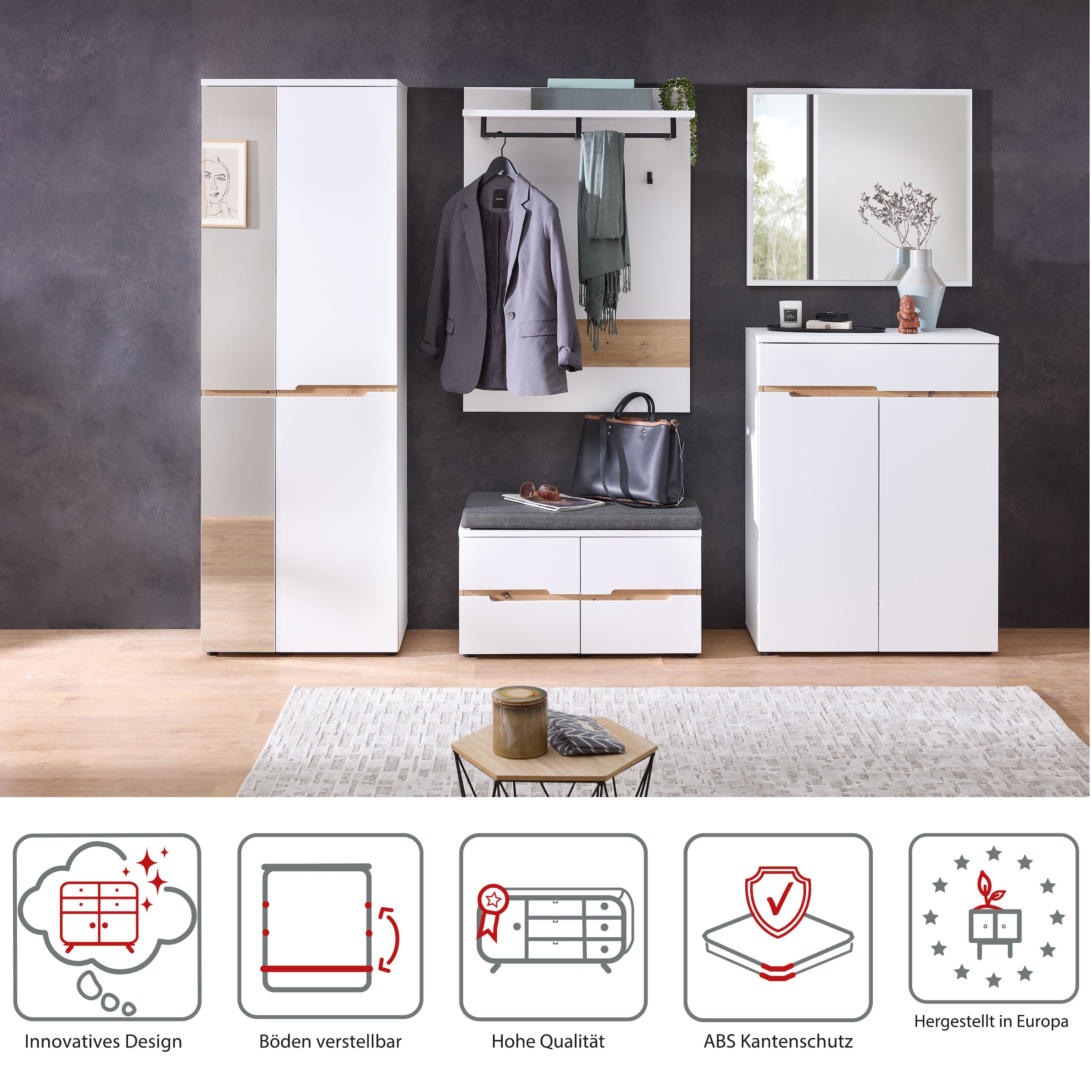 Innostyle Schuhschrank »Memphis Schuhschrank, 80x107x38cm (B/H/T)« 1 Stk. tlg.