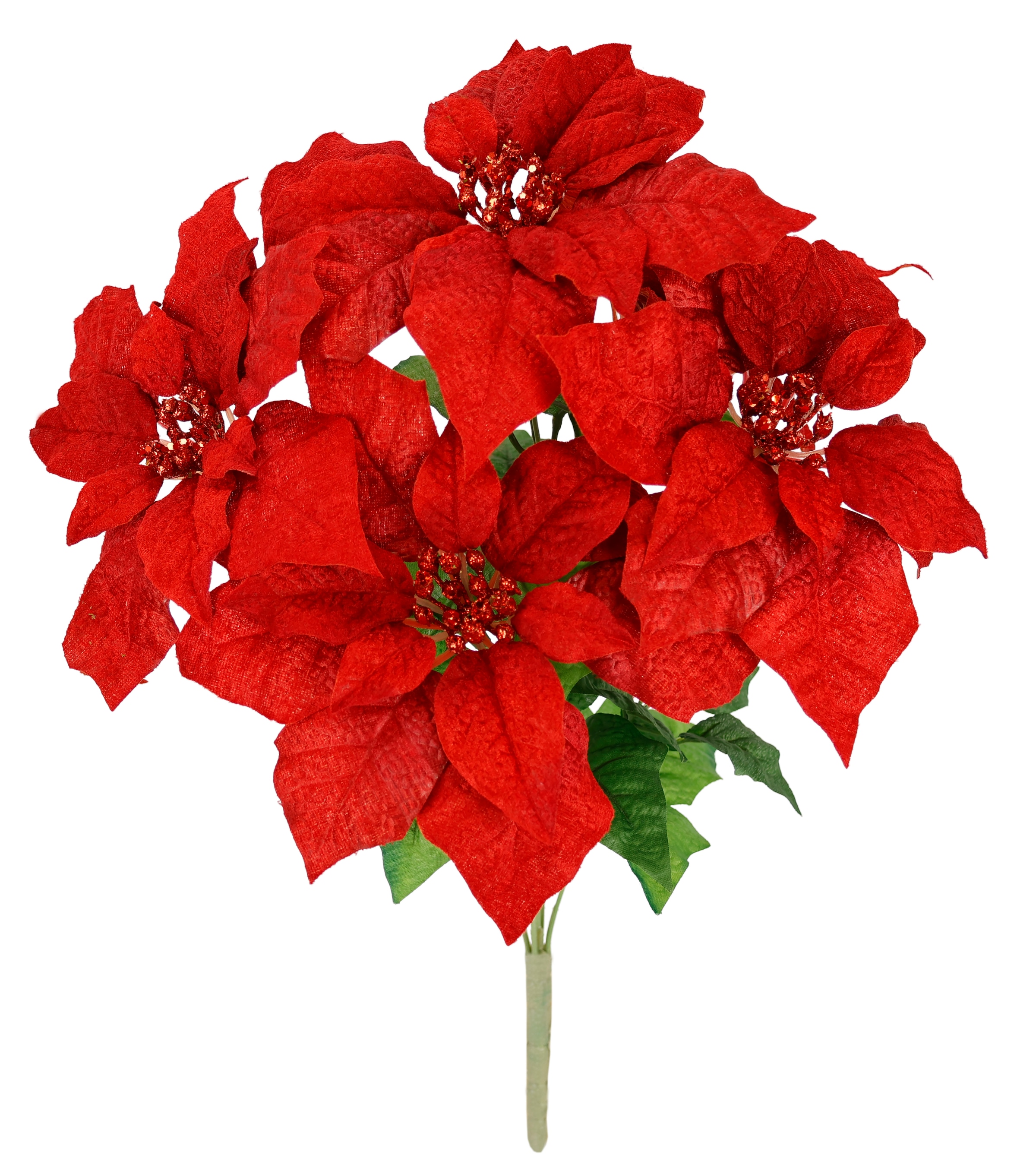 I.GE.A. Kunstblumenstrauß »Bouquet Poinsettia« Weihnachtsstern Christstern Weihnachtsdeko Kunstblume Weihnachtsblume