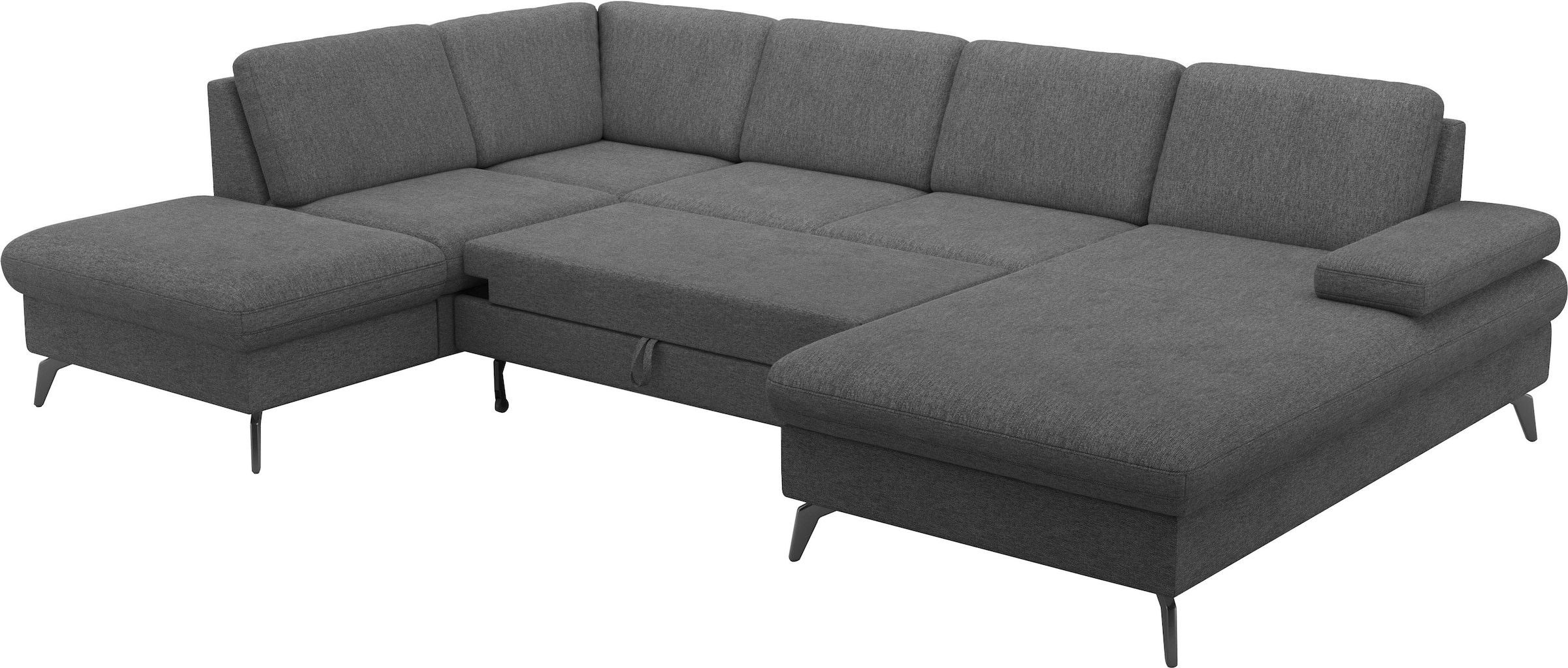 sit&more Wohnlandschaft »Morris Jubi U-Form«, inkl. Armteilfunktion und 1 Zierkissen, wahlweise mit Bettfunktion