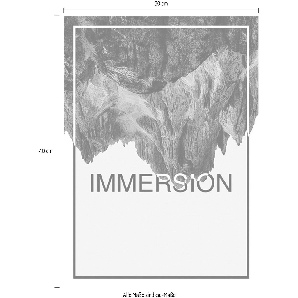 Komar Poster »Immersion Blue«, Abstrakt-Sprüche & Texte, (1 St.)