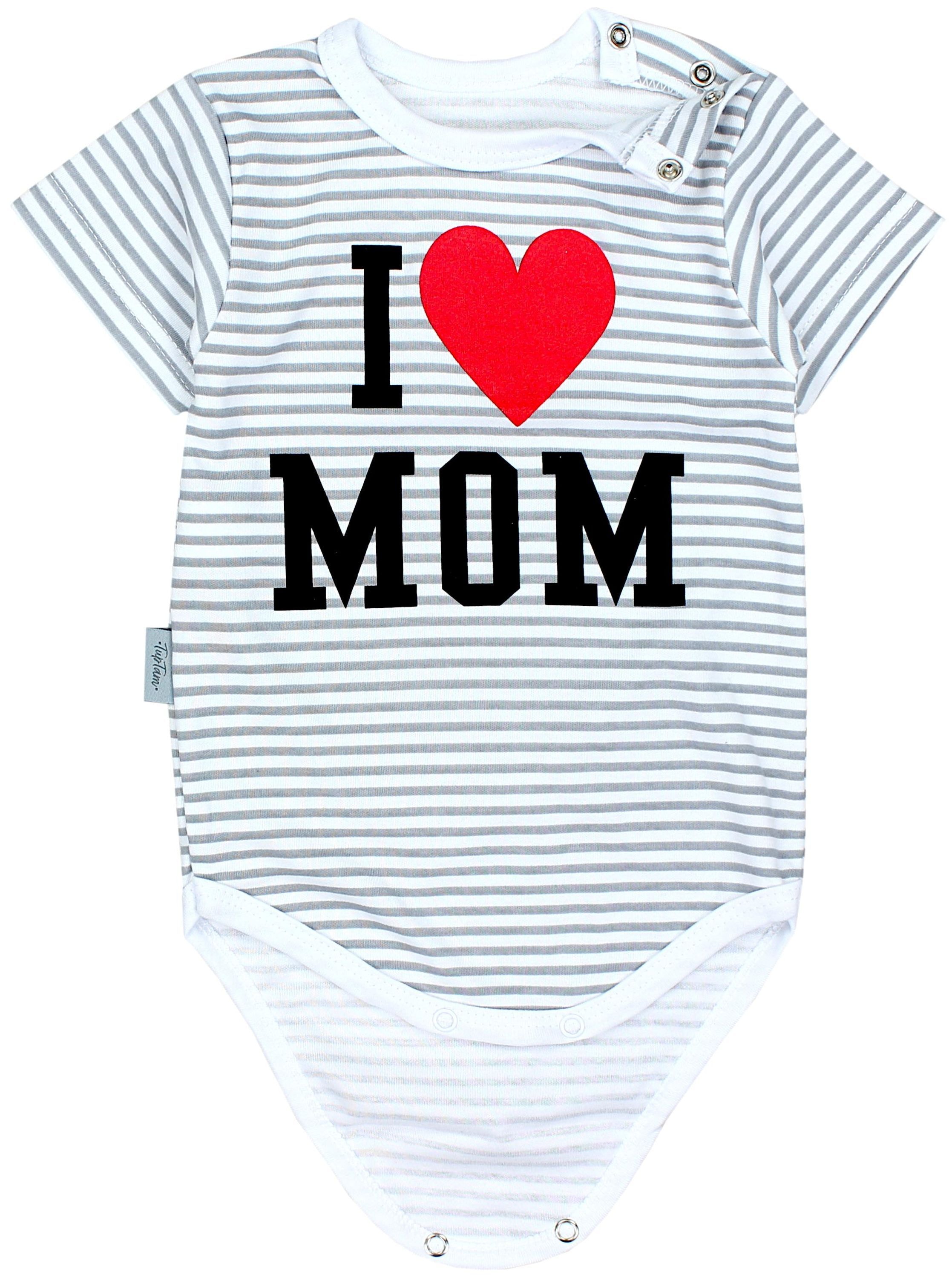 TupTam Kurzarmbody »Body Baby Kurzarm Body mit Aufdruck Spruch 5er Pack«