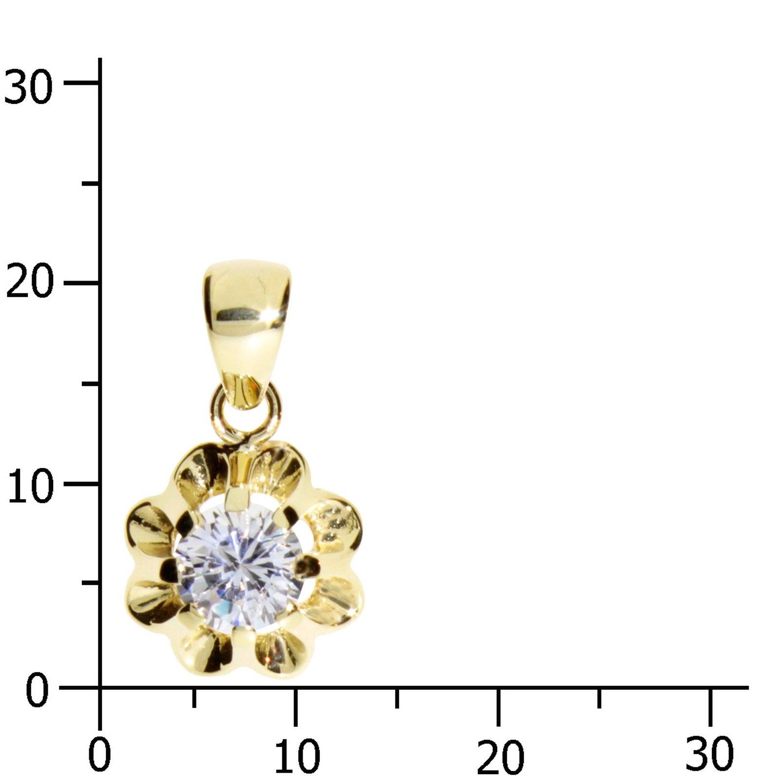 OSTSEE-SCHMUCK Kettenanhänger »- Pia 6 mm - Gold 333/000 - Zirkonia«