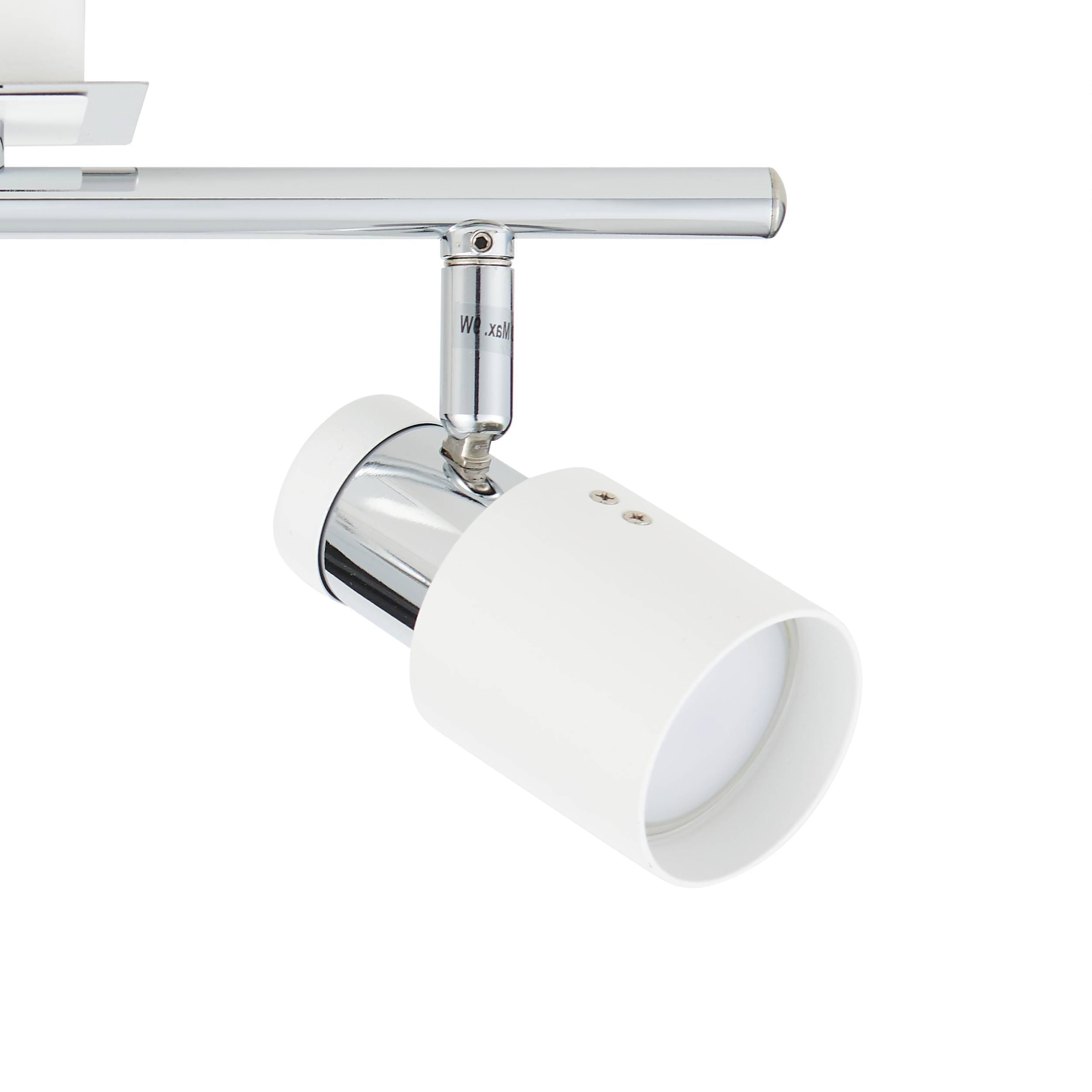 EGLO Deckenleuchte »Davida Deckenlampe, Deckenspot aus Metall, Wohnzimmerlampe, GU10« GU10 1 Stk. Spot - L39 x B7 cm - chrom, weiß - 2X4,6W inkl.