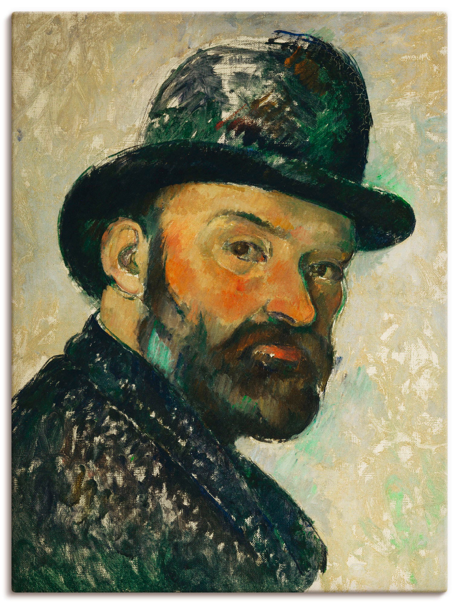 Artland Wandbild »Selbstbildnis mit Bowler«, Porträts, (1 St.), in vielen Größen & Produktarten -Leinwandbild, Poster, Wandaufkleber / Wandtattoo auch für Badezimmer geeignet
