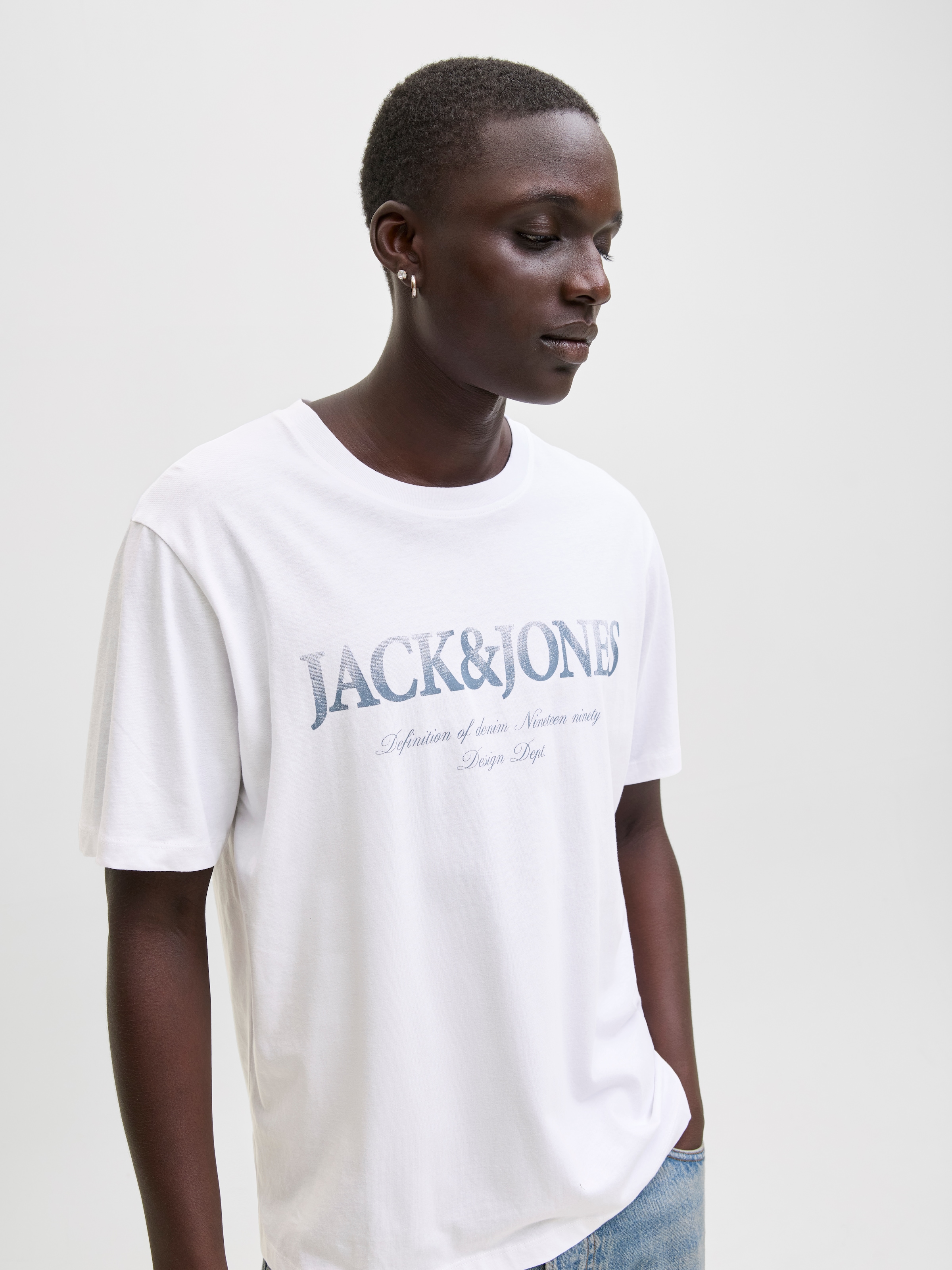 Jack & Jones Rundhalsshirt »JJDEVIN DAYTONA PRINT TEE SS CREW NECK«