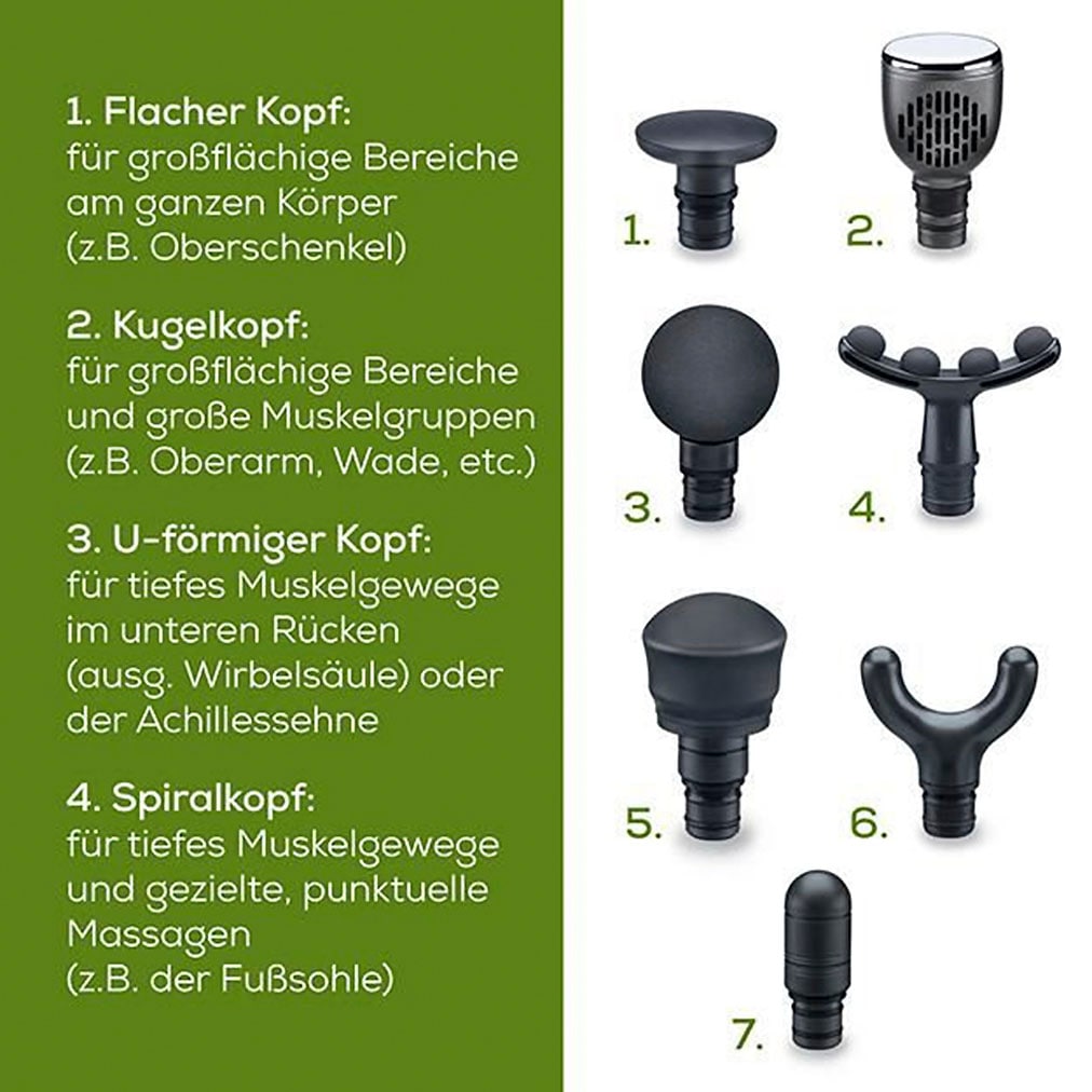 BEURER Massagepistole »MG 195 Hot & Cold, mit Wärme- und Kältefunktion«, Kraftvolle Triggerpunktmassage gegen Verspannungen und Schwellungen