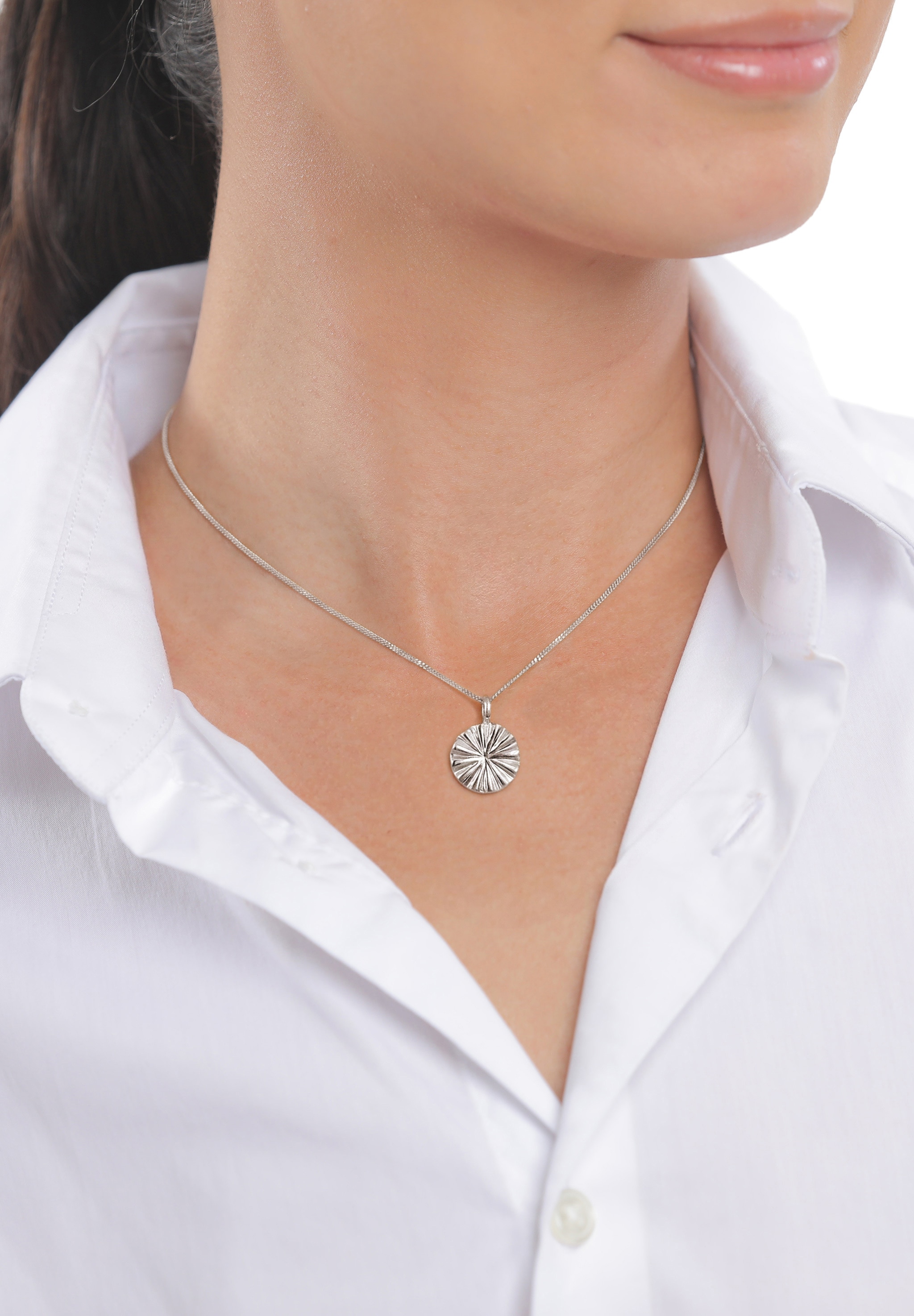 Elli Kette mit Anhänger »Halskette Symbol Sonne Rund 925 Sterling Silber«