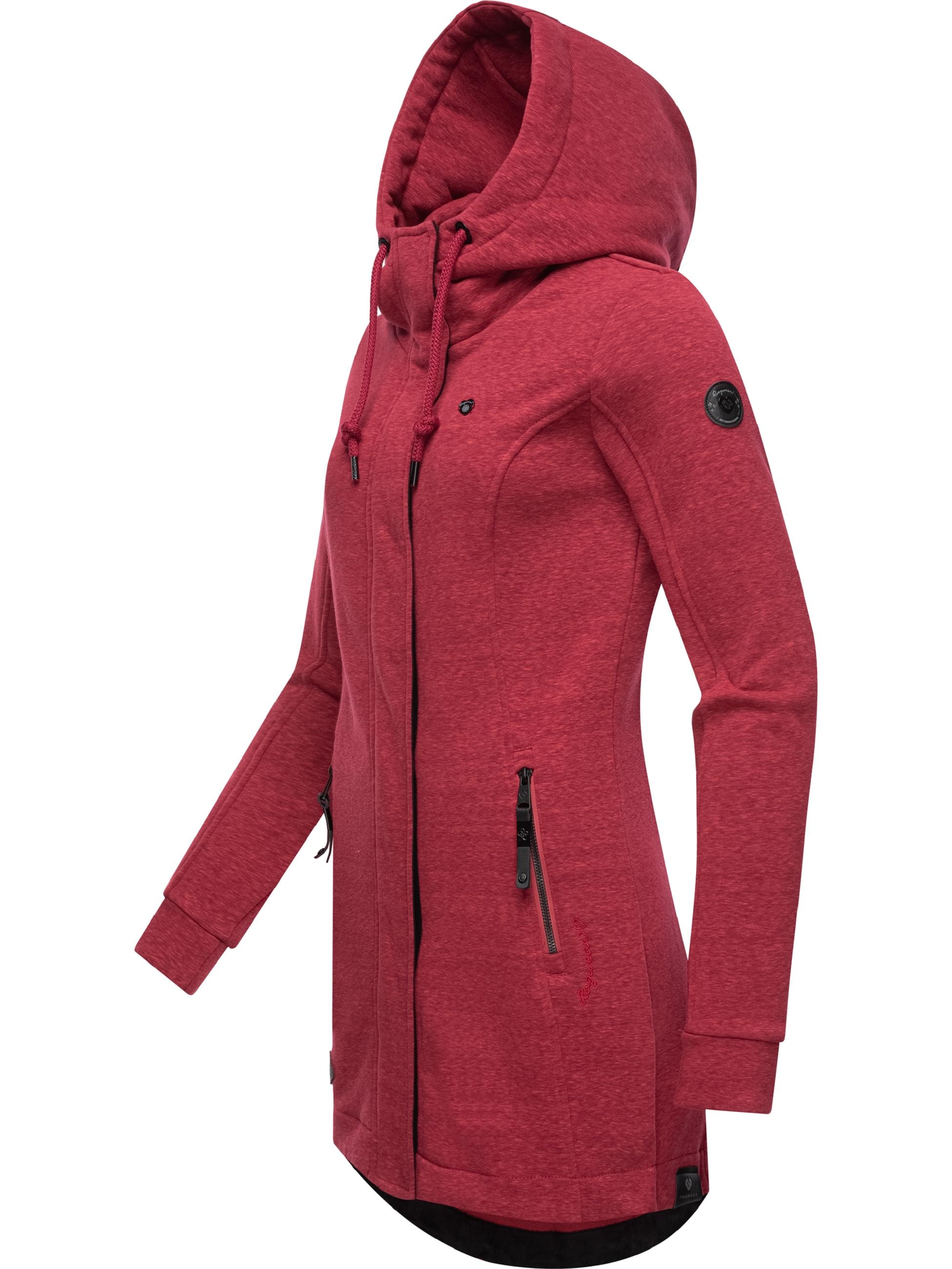 Ragwear Sweatjacke »Sweatjacke Letty Intl.«, Sportliche Kapuzenjacke mit Kunstleder-Elementen