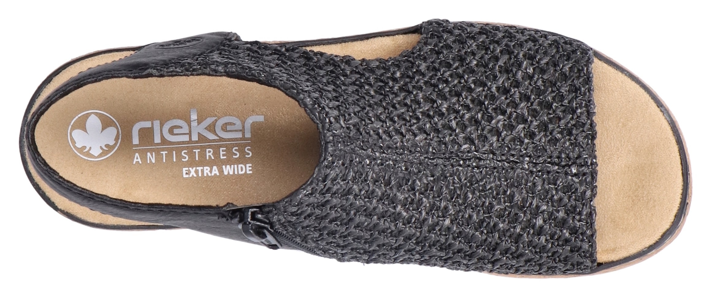 Rieker Plateausandale, Sommerschuh, Sandalette, Urlaubschuh mit Reißverschluss