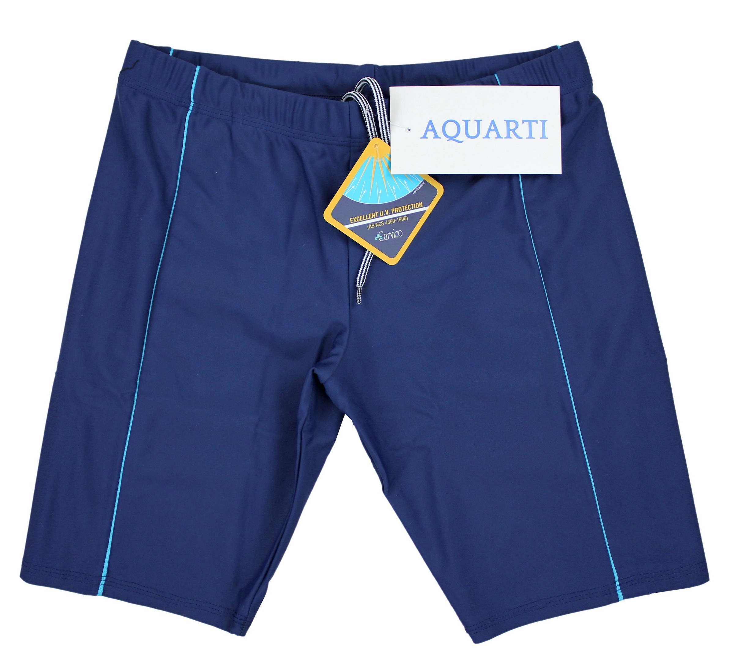 AQUARTI Badehose »Badehose Aquarti Herren Lange Badehose mit Kontrast-Paspel Jammer«